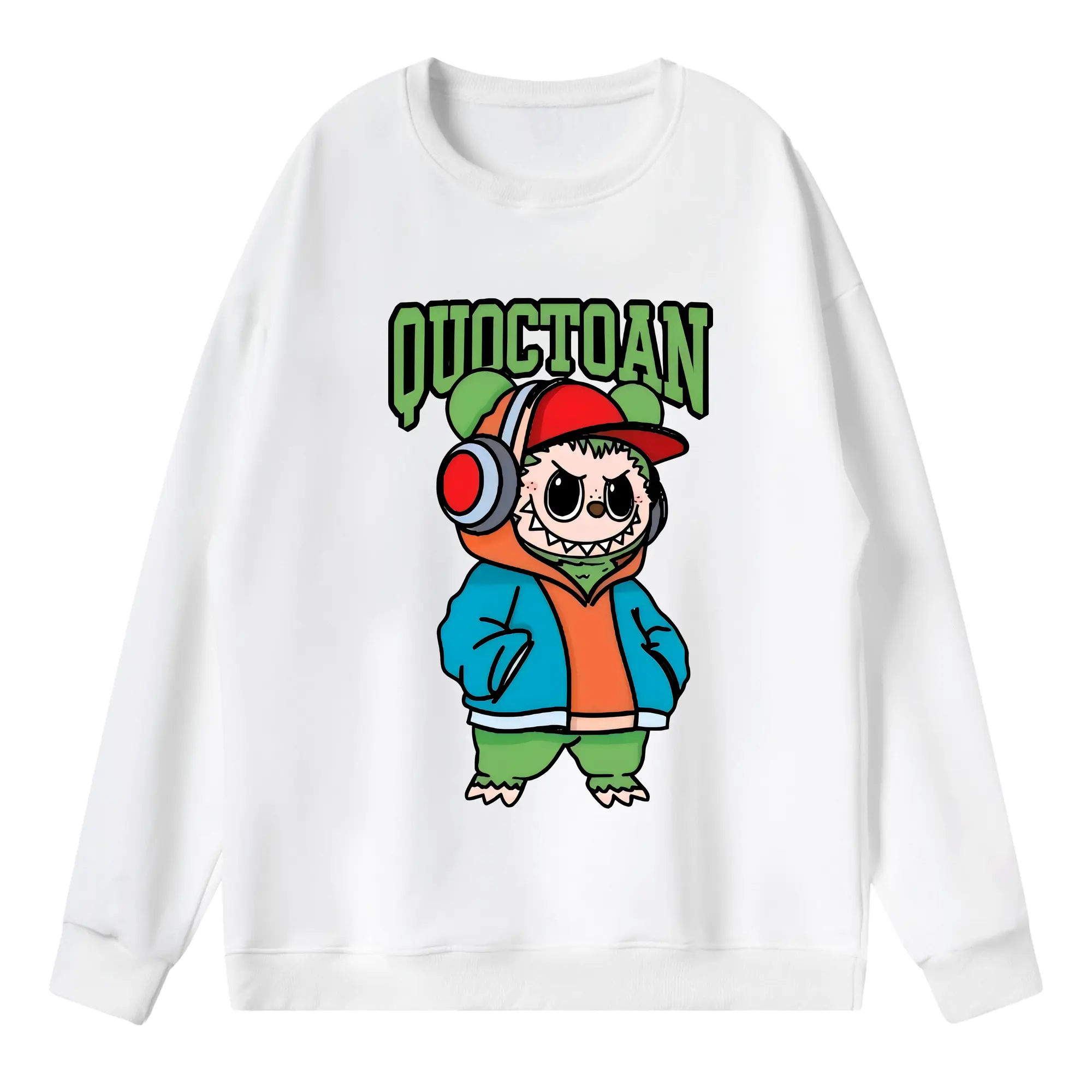 ラブブ グッズ モココ - 薄手 クルーネック スウェット 裏毛260g · ポリエステル 春秋向け カジュアル 男女兼用 · トレーナー デイリー スポーツ 散歩に最適