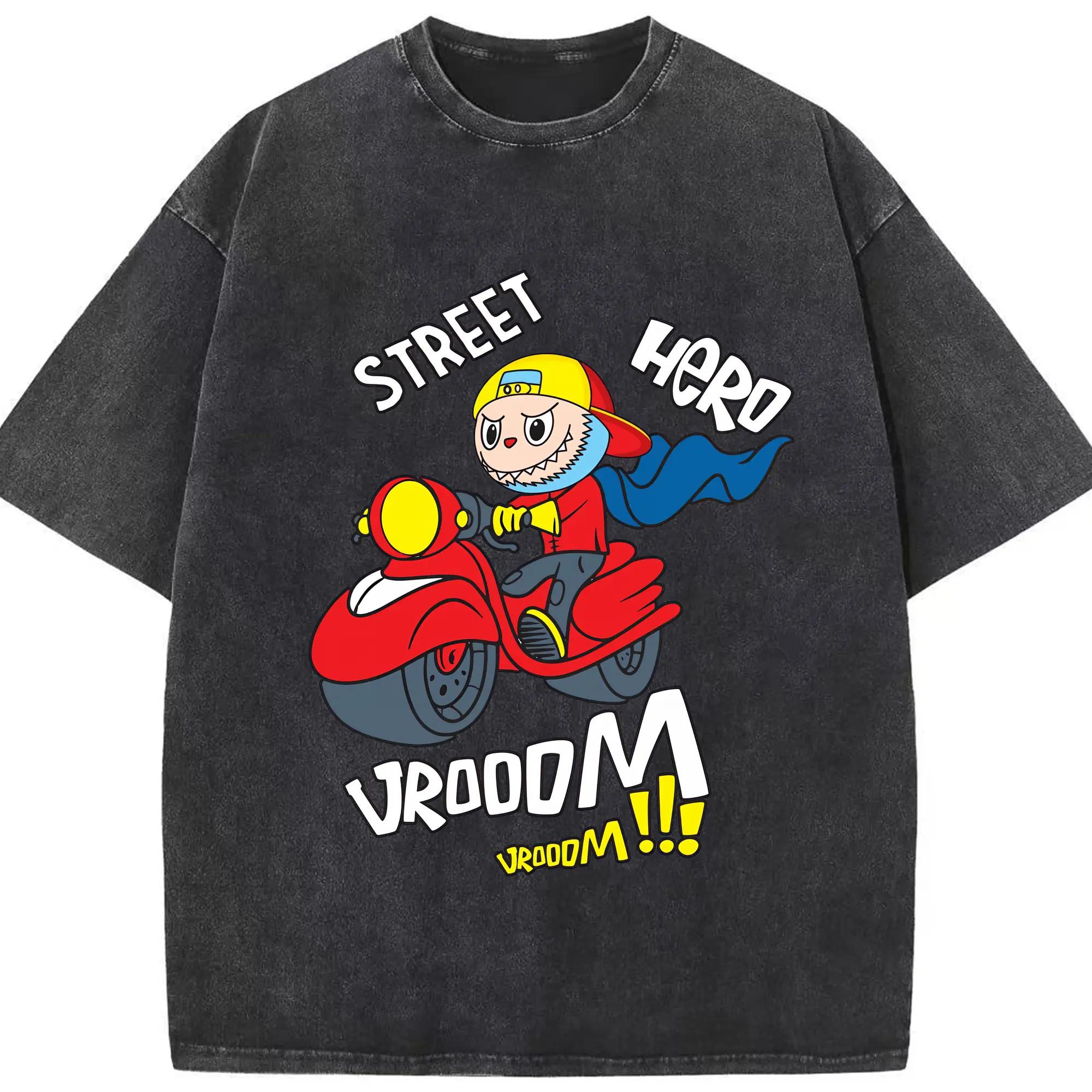 ラブブ グッズ モココ - 綿100％ ヴィンテージ風 半袖Tシャツ ・ フロントプリント ・ 柔らか肌触り ・ 通気性 快適 ・ スポーツ カジュアル 外出用