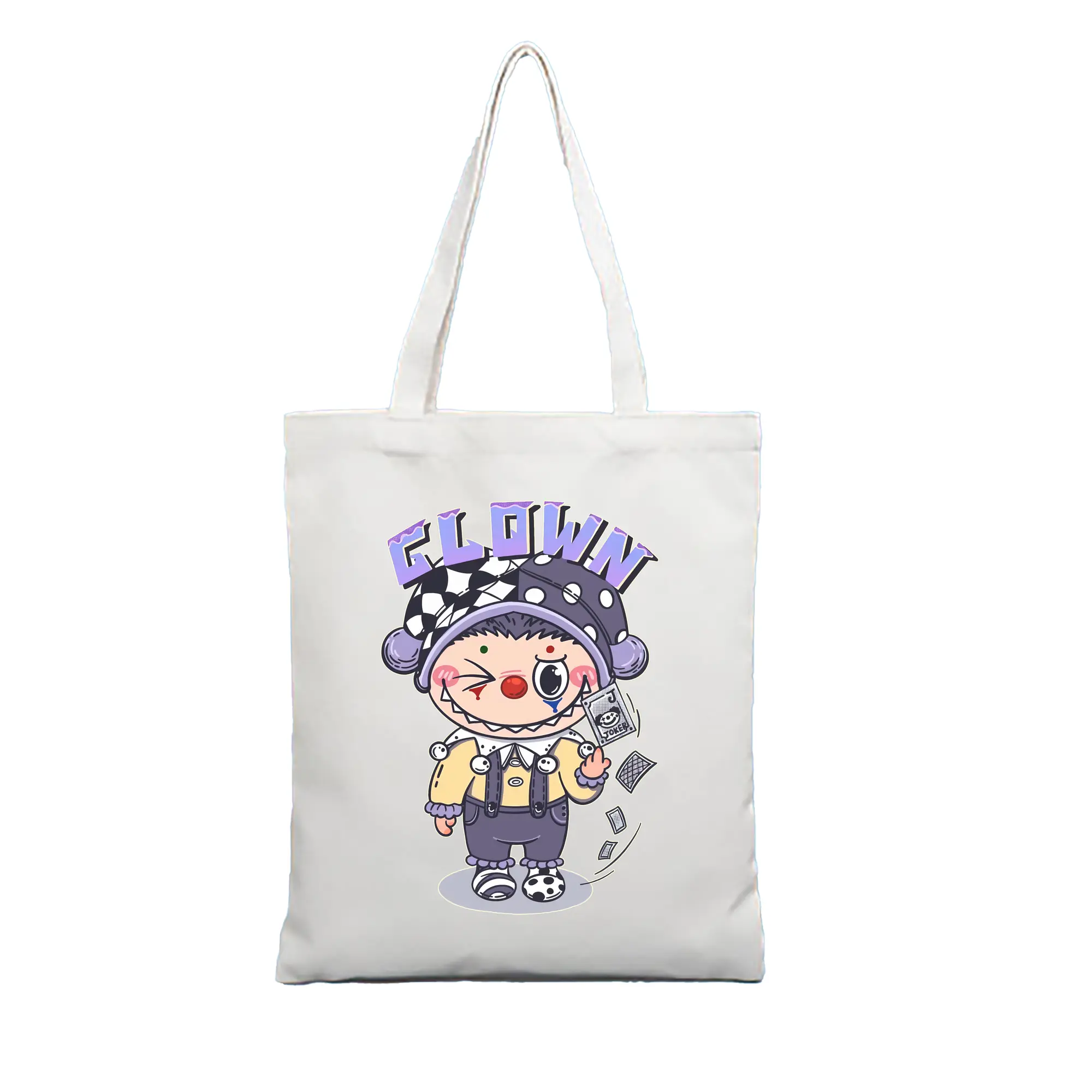 ラブブ グッズ モココ - 縦型キャンバス手提げバッグ（トートバッグ） ・ キャンバス素材 ・ ショッピング用 ・ 軽量 丈夫 お手入れ簡単