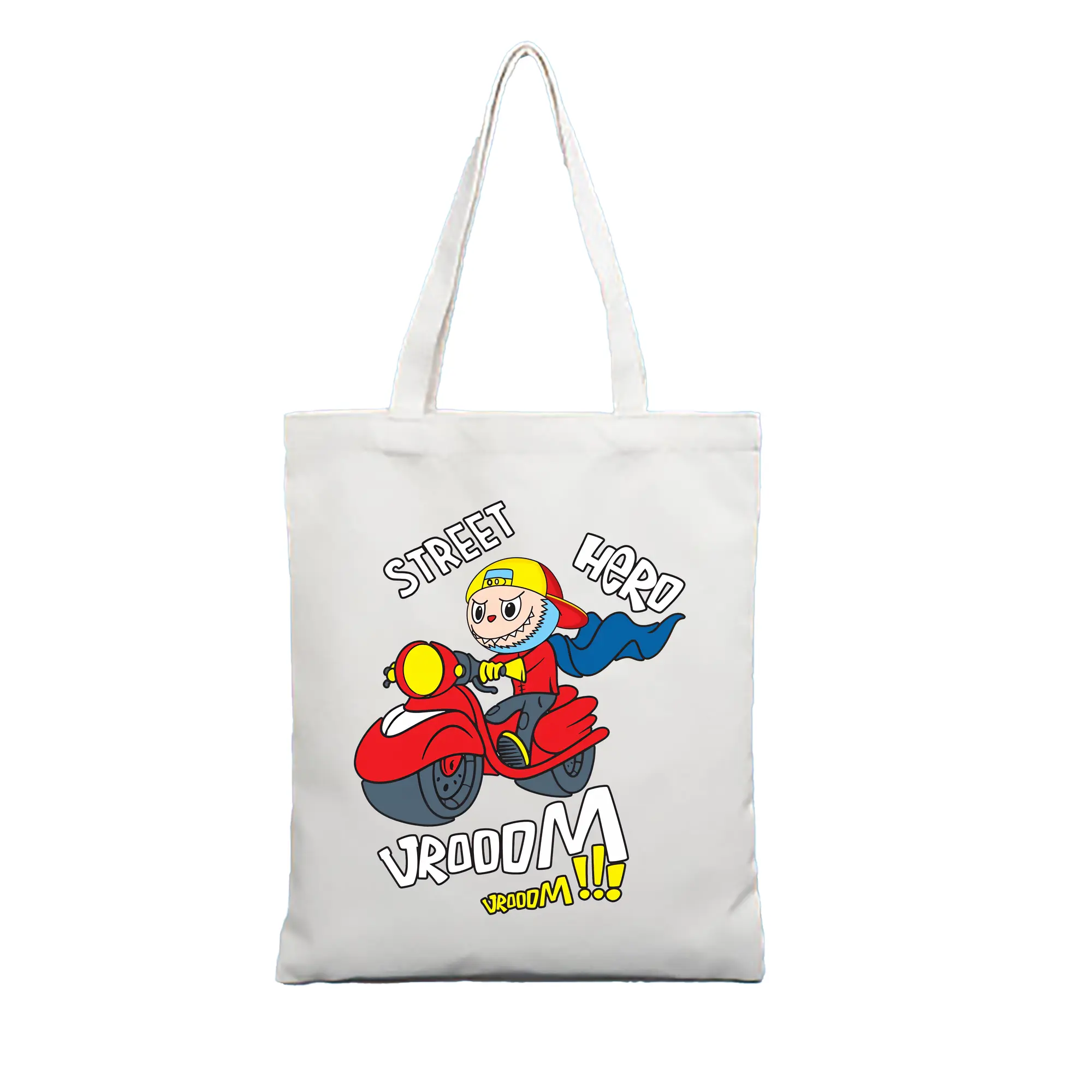 ラブブ グッズ モココ - 縦型キャンバス手提げバッグ（トートバッグ） ・ キャンバス素材 ・ ショッピング用 ・ 軽量 丈夫 お手入れ簡単