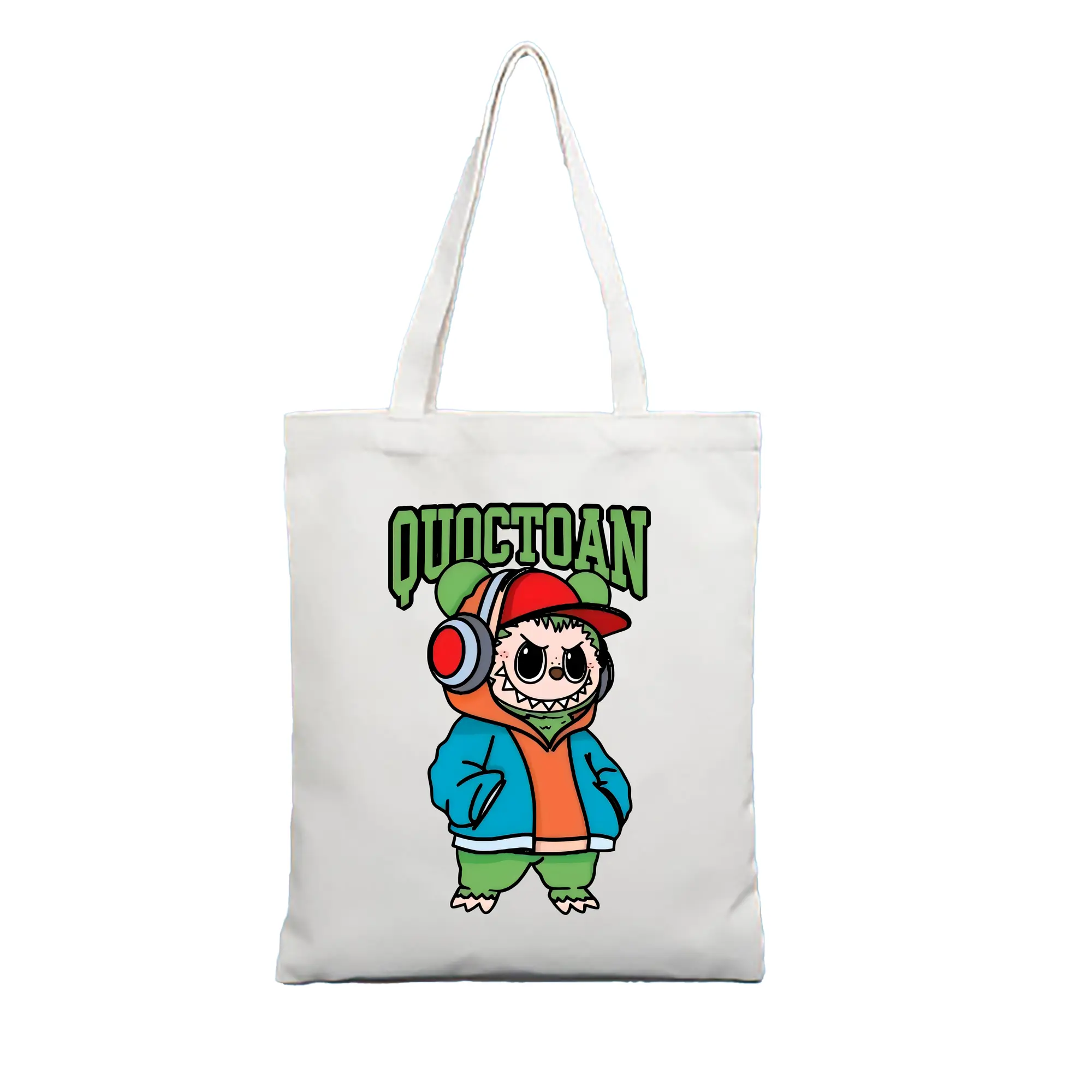 ラブブ グッズ モココ - 縦型キャンバス手提げバッグ（トートバッグ） ・ キャンバス素材 ・ ショッピング用 ・ 軽量 丈夫 お手入れ簡単