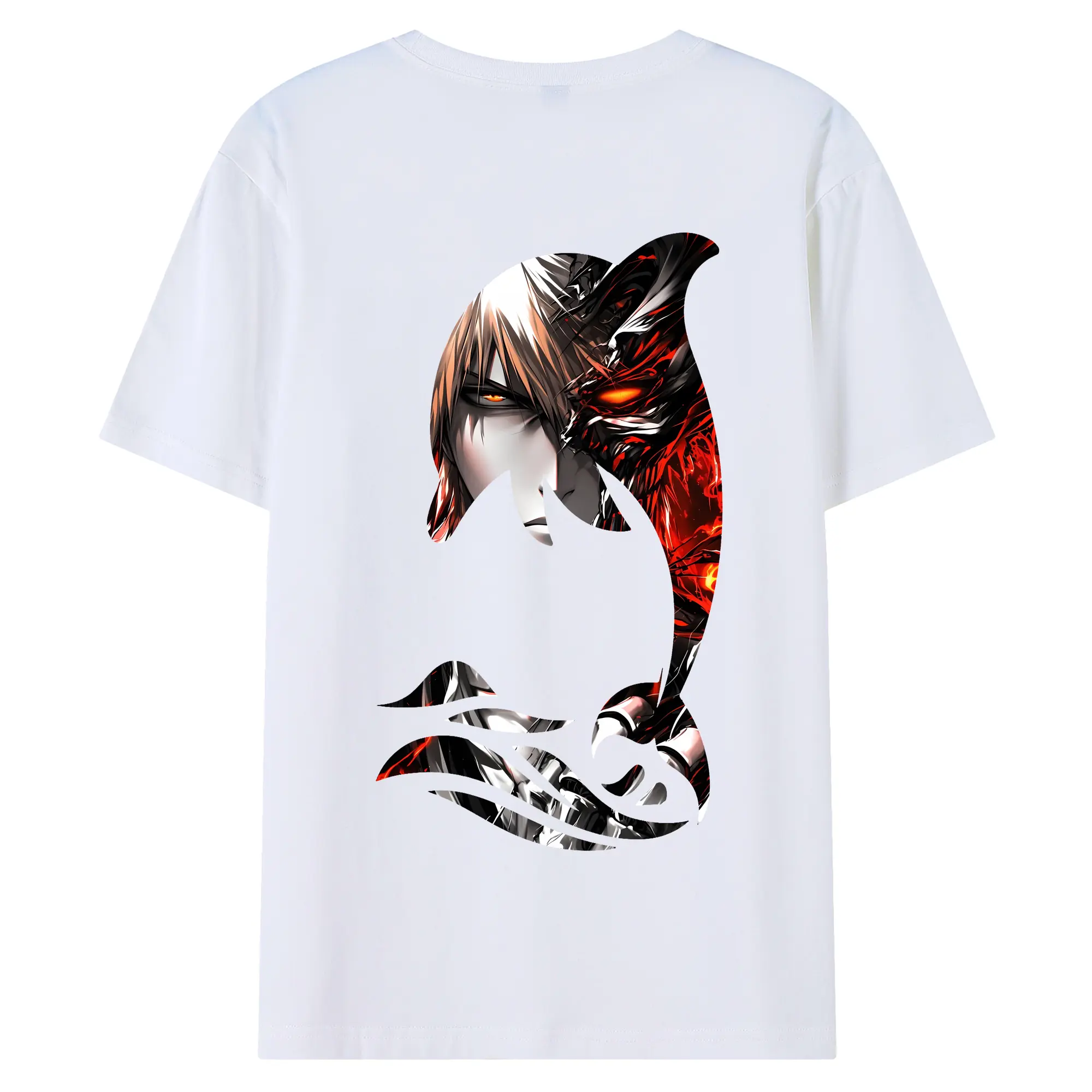 ブリーチ グッズ 黒崎 一護 - 綿100％ 半袖Tシャツ ・ バックプリント ・ 快適 通気性 ・ 日常使い 散歩 スポーツ用