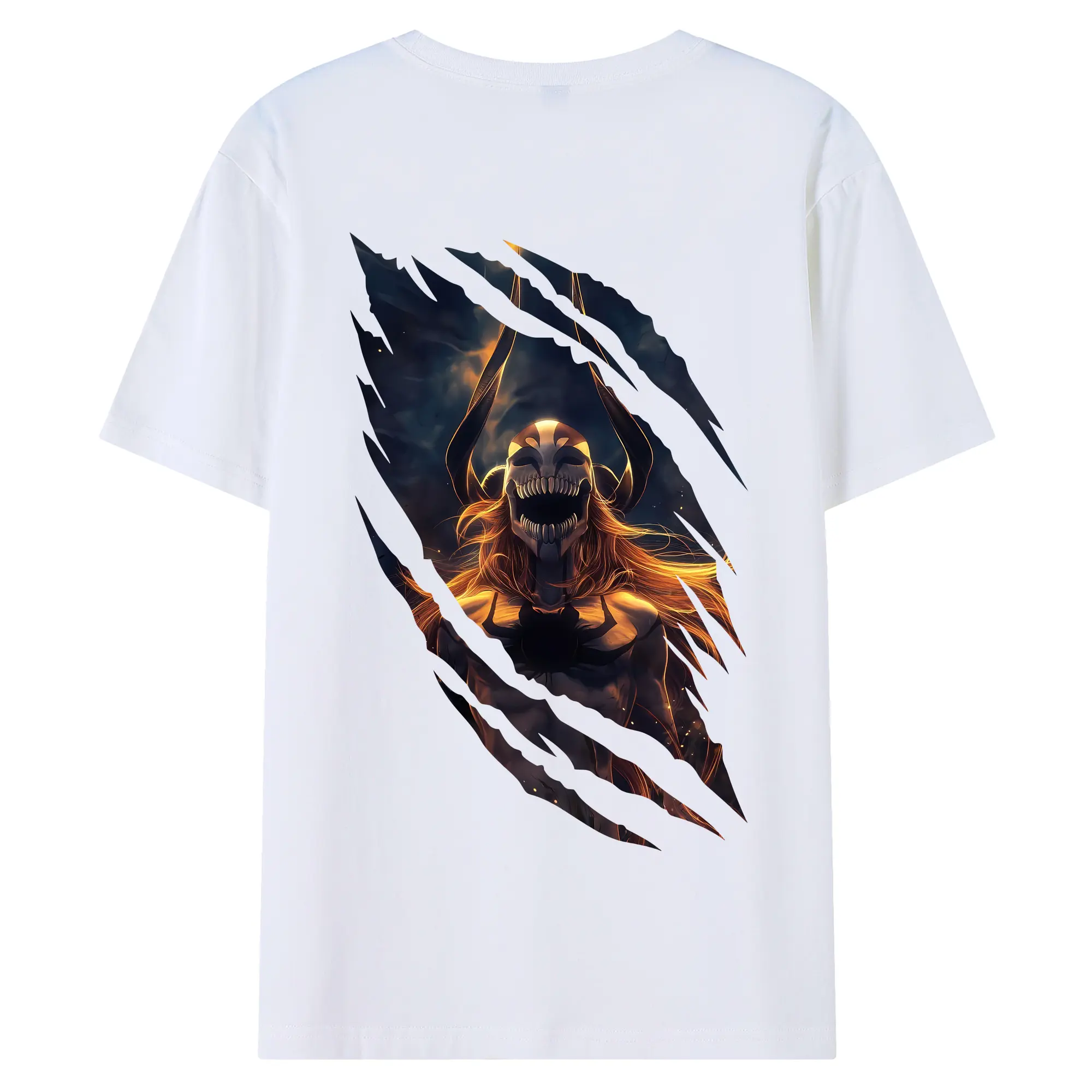 ブリーチ グッズ 黒崎 一護 - 綿100％ 半袖Tシャツ ・ バックプリント ・ 快適 通気性 ・ 日常使い 散歩 スポーツ用