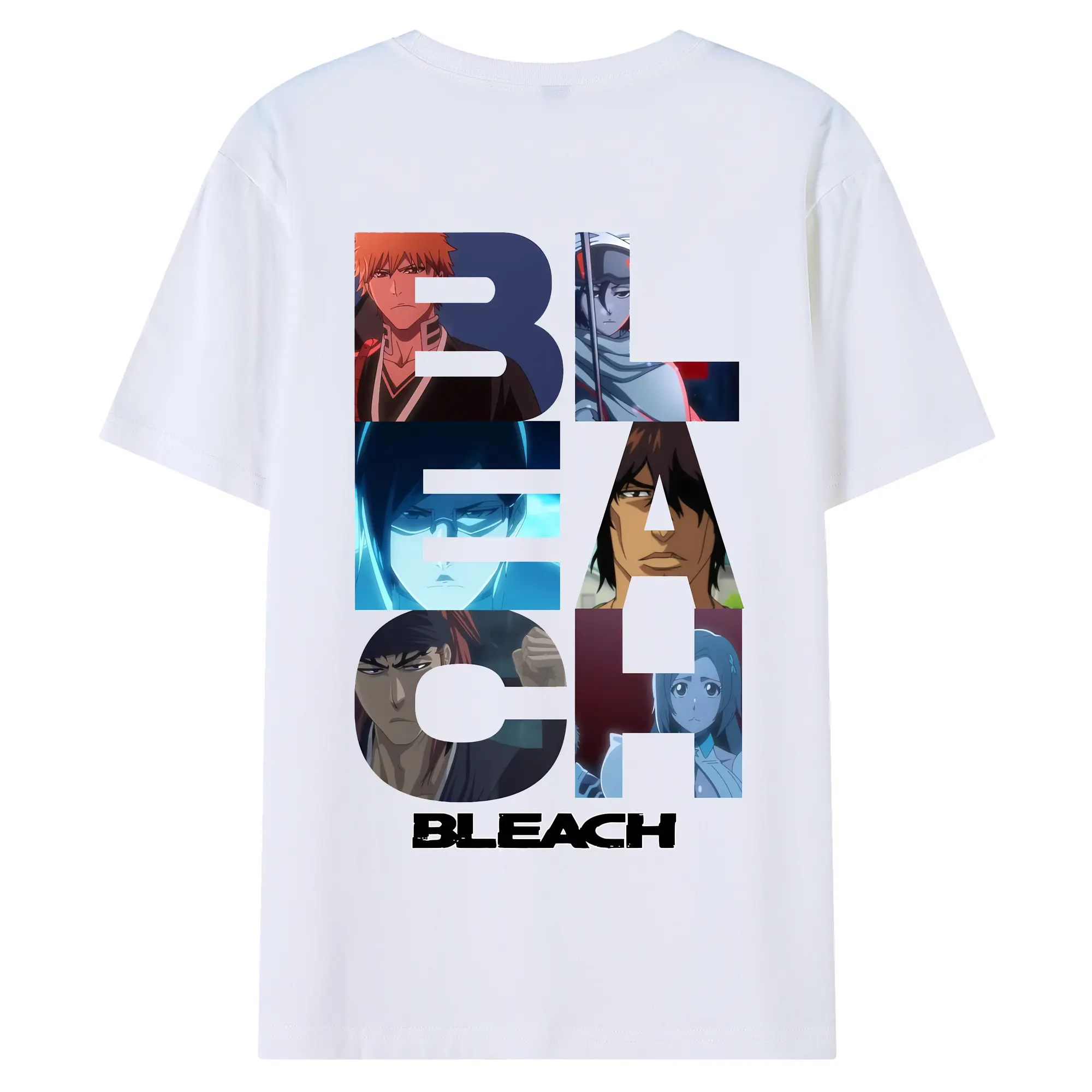 ブリーチ グッズ 黒崎 一護 - 綿100％ 半袖Tシャツ ・ バックプリント ・ 快適 通気性 ・ 日常使い 散歩 スポーツ用