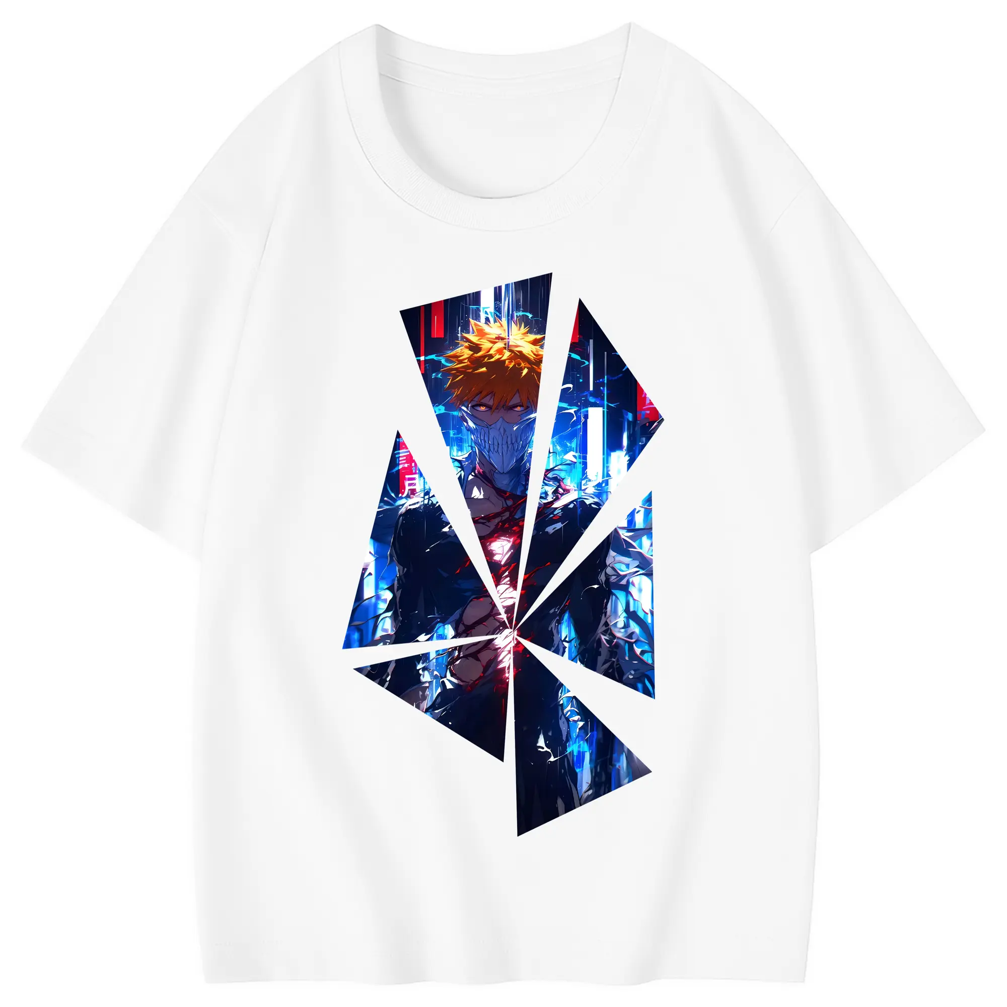 ブリーチ グッズ 黒崎 一護 - 綿100％ キッズTシャツ ・ フロントプリント ・ 快適 通気性 ・ スポーツ カジュアル 散歩用