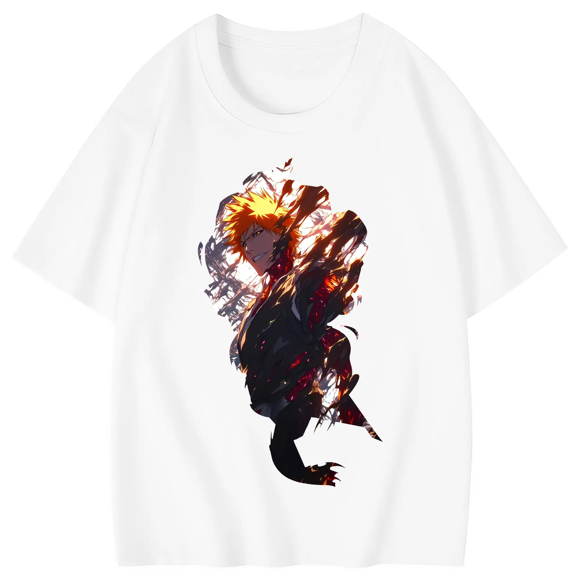 ブリーチ グッズ 黒崎 一護 - 綿100％ キッズTシャツ ・ フロントプリント ・ 快適 通気性 ・ スポーツ カジュアル 散歩用