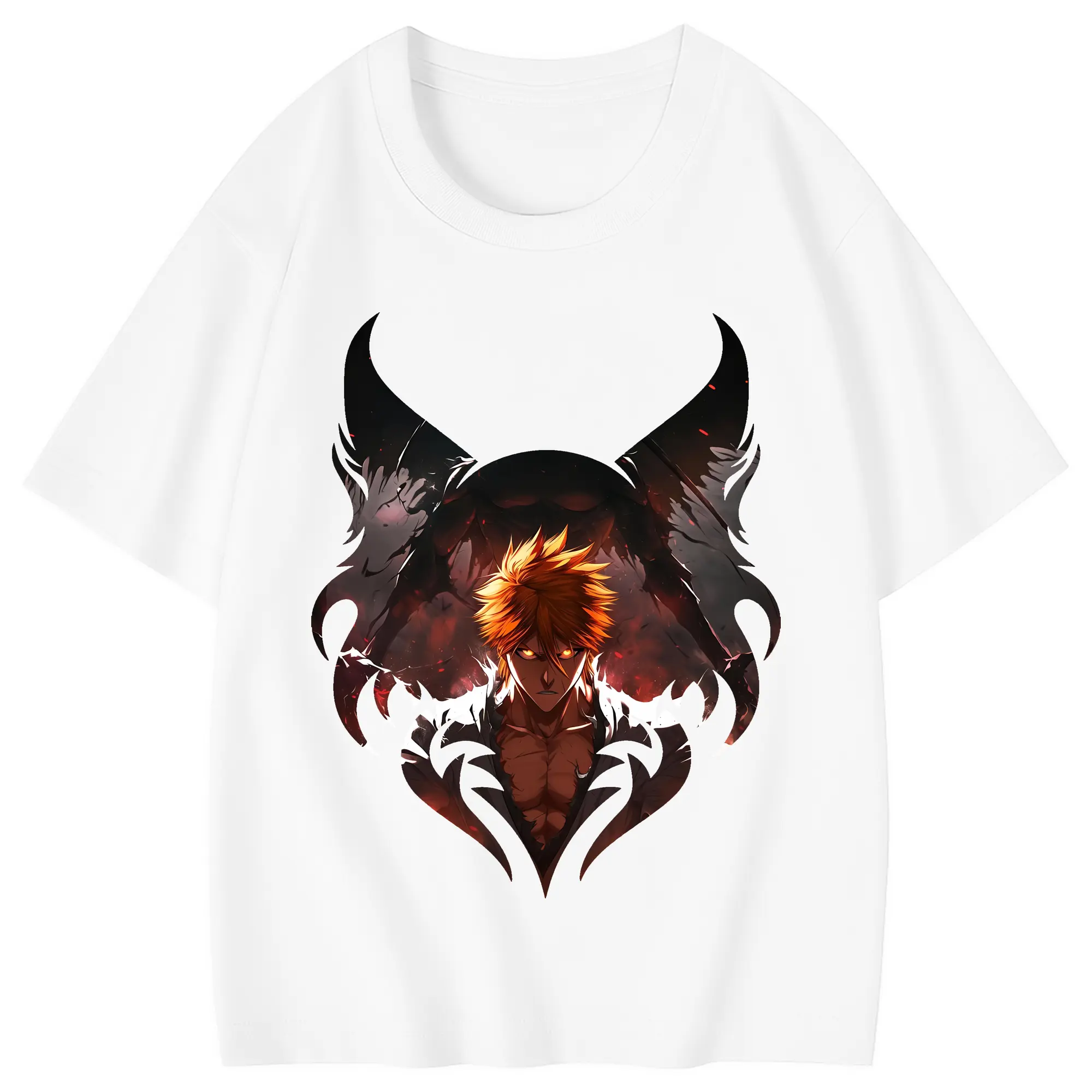 ブリーチ グッズ 黒崎 一護 - 綿100％ キッズTシャツ ・ フロントプリント ・ 快適 通気性 ・ スポーツ カジュアル 散歩用