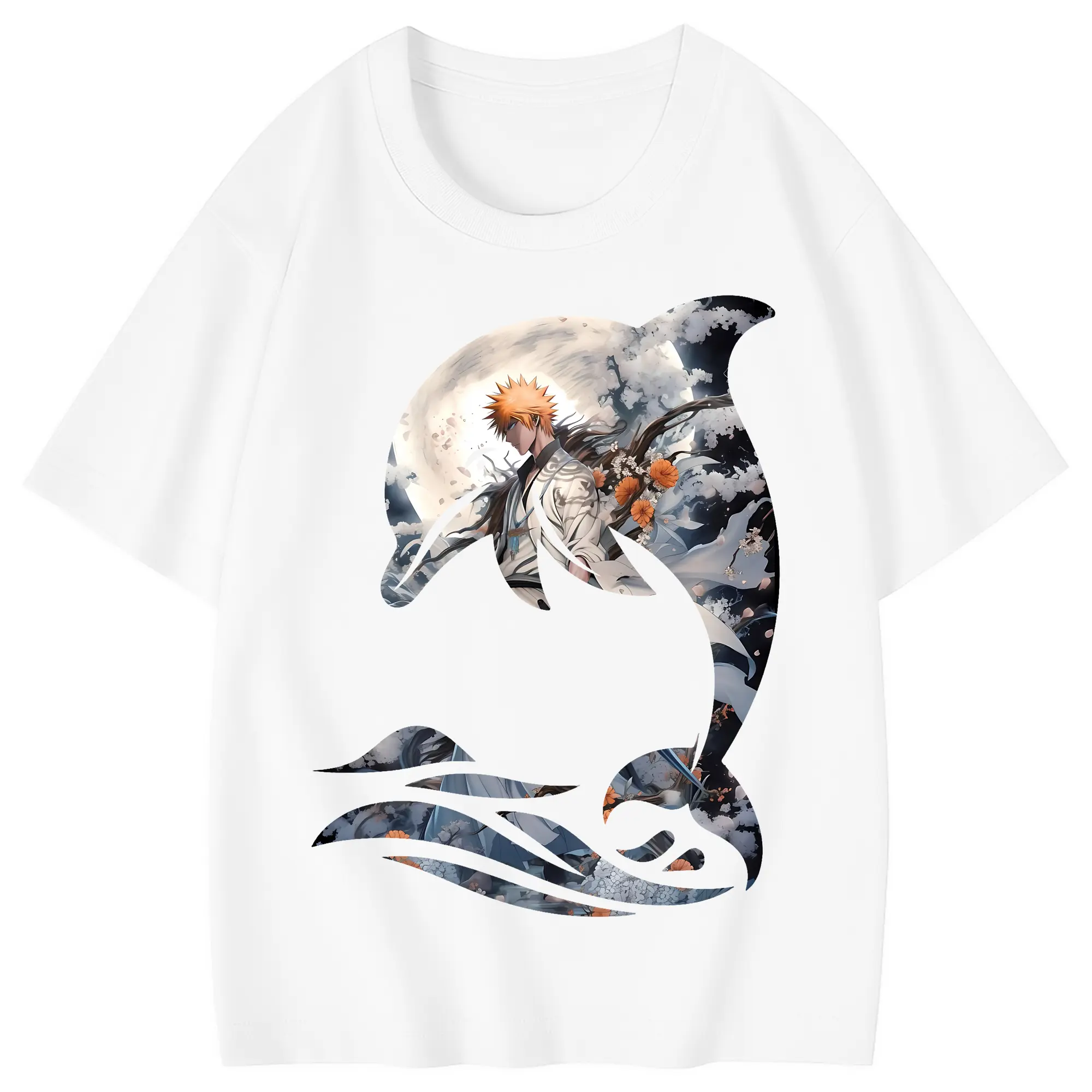 ブリーチ グッズ 黒崎 一護 - 綿100％ キッズTシャツ ・ フロントプリント ・ 快適 通気性 ・ スポーツ カジュアル 散歩用