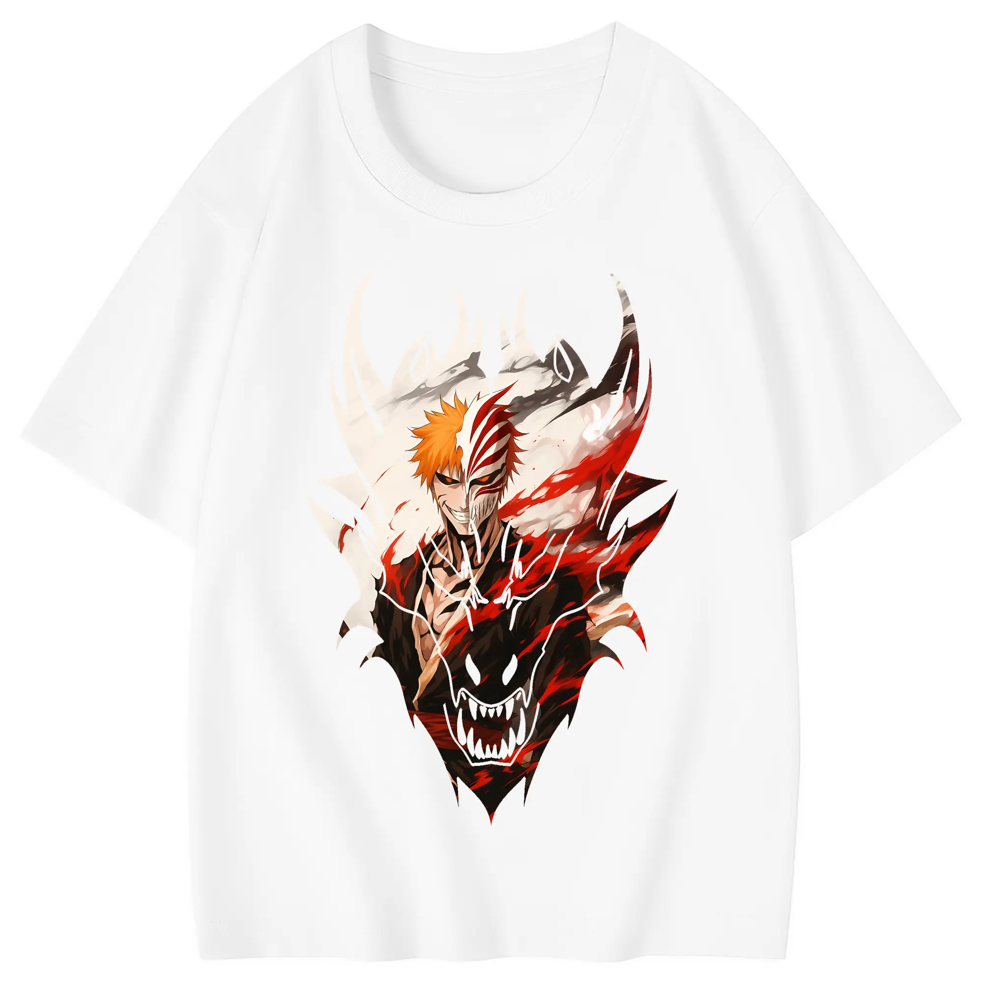 ブリーチ グッズ 黒崎 一護 - 綿100％ キッズTシャツ ・ フロントプリント ・ 快適 通気性 ・ スポーツ カジュアル 散歩用