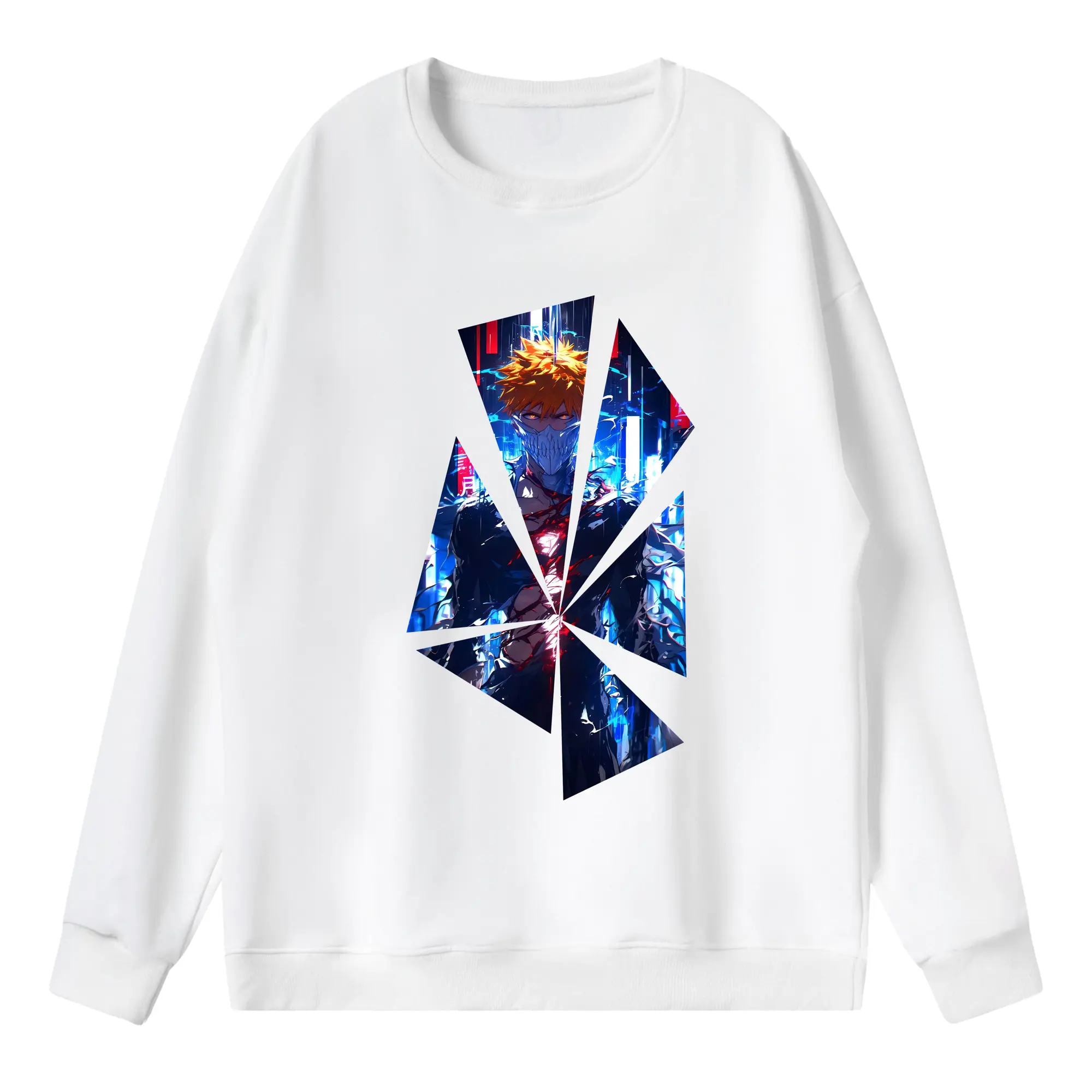 ブリーチ グッズ 黒崎 一護 - 薄手 クルーネック スウェット 裏毛260g · ポリエステル 春秋向け カジュアル 男女兼用 · トレーナー デイリー スポーツ 散歩に最適