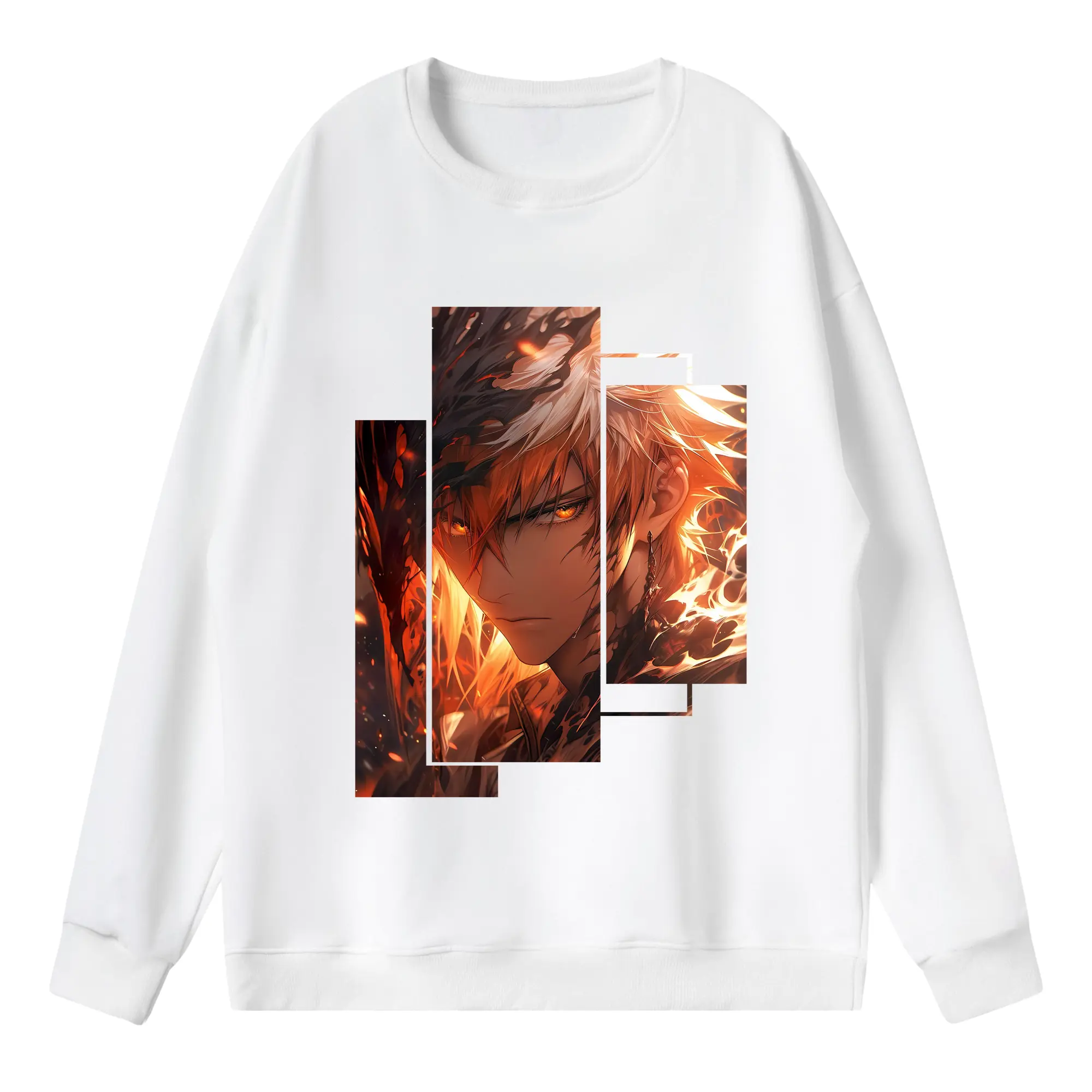 ブリーチ グッズ 黒崎 一護 - 薄手 クルーネック スウェット 裏毛260g · ポリエステル 春秋向け カジュアル 男女兼用 · トレーナー デイリー スポーツ 散歩に最適