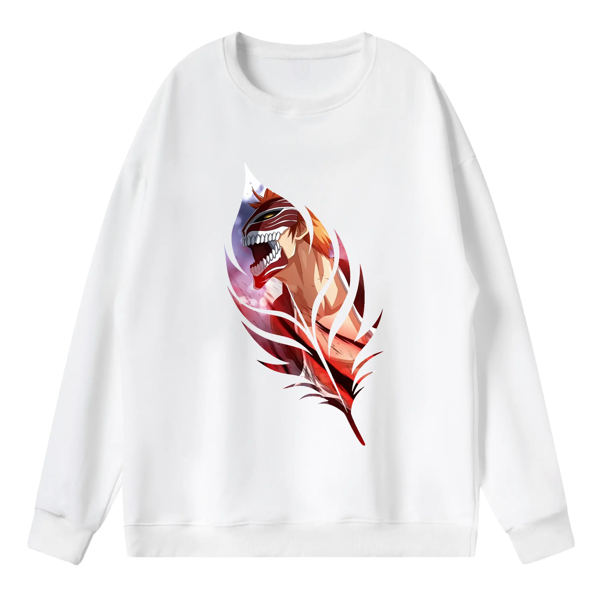 ブリーチ グッズ 黒崎 一護 - 薄手 クルーネック スウェット 裏毛260g · ポリエステル 春秋向け カジュアル 男女兼用 · トレーナー デイリー スポーツ 散歩に最適