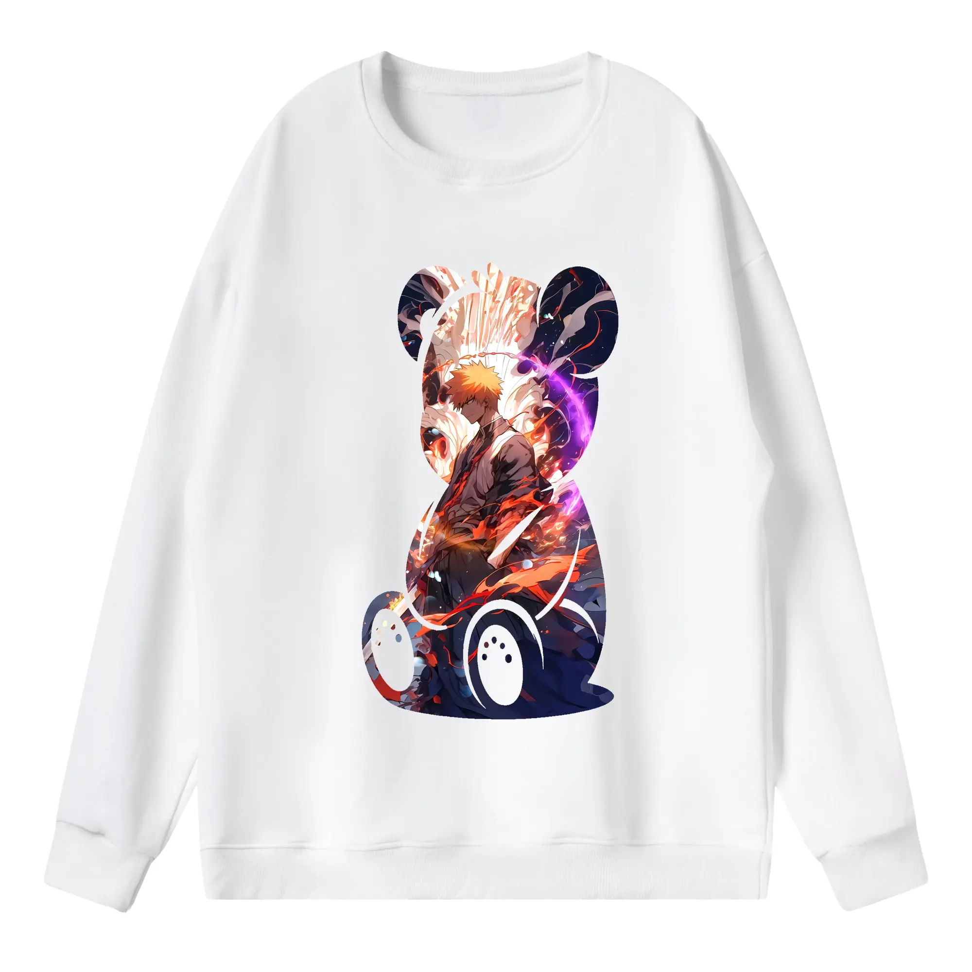 ブリーチ グッズ 黒崎 一護 - 薄手 クルーネック スウェット 裏毛260g · ポリエステル 春秋向け カジュアル 男女兼用 · トレーナー デイリー スポーツ 散歩に最適