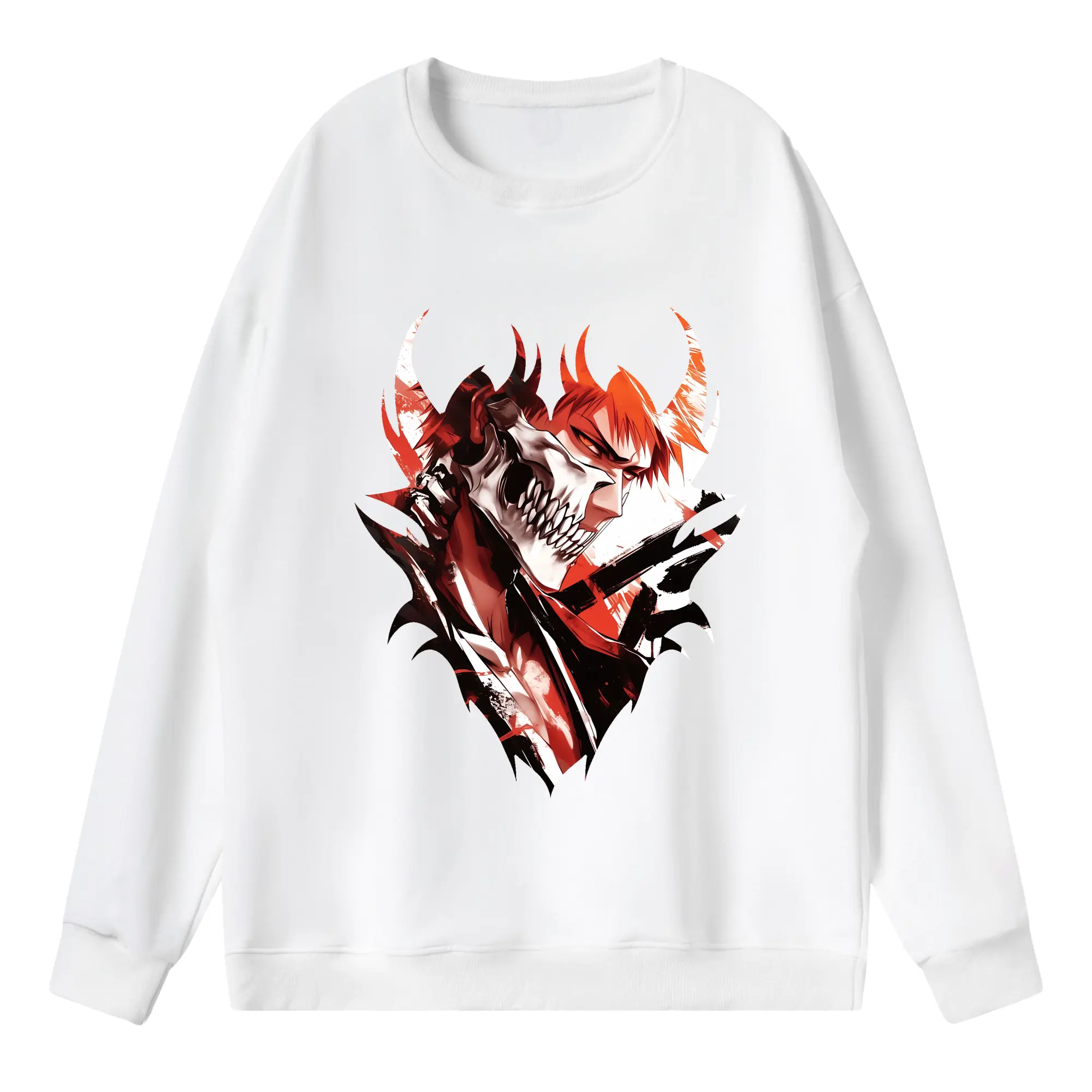 ブリーチ グッズ 黒崎 一護 - 薄手 クルーネック スウェット 裏毛260g · ポリエステル 春秋向け カジュアル 男女兼用 · トレーナー デイリー スポーツ 散歩に最適