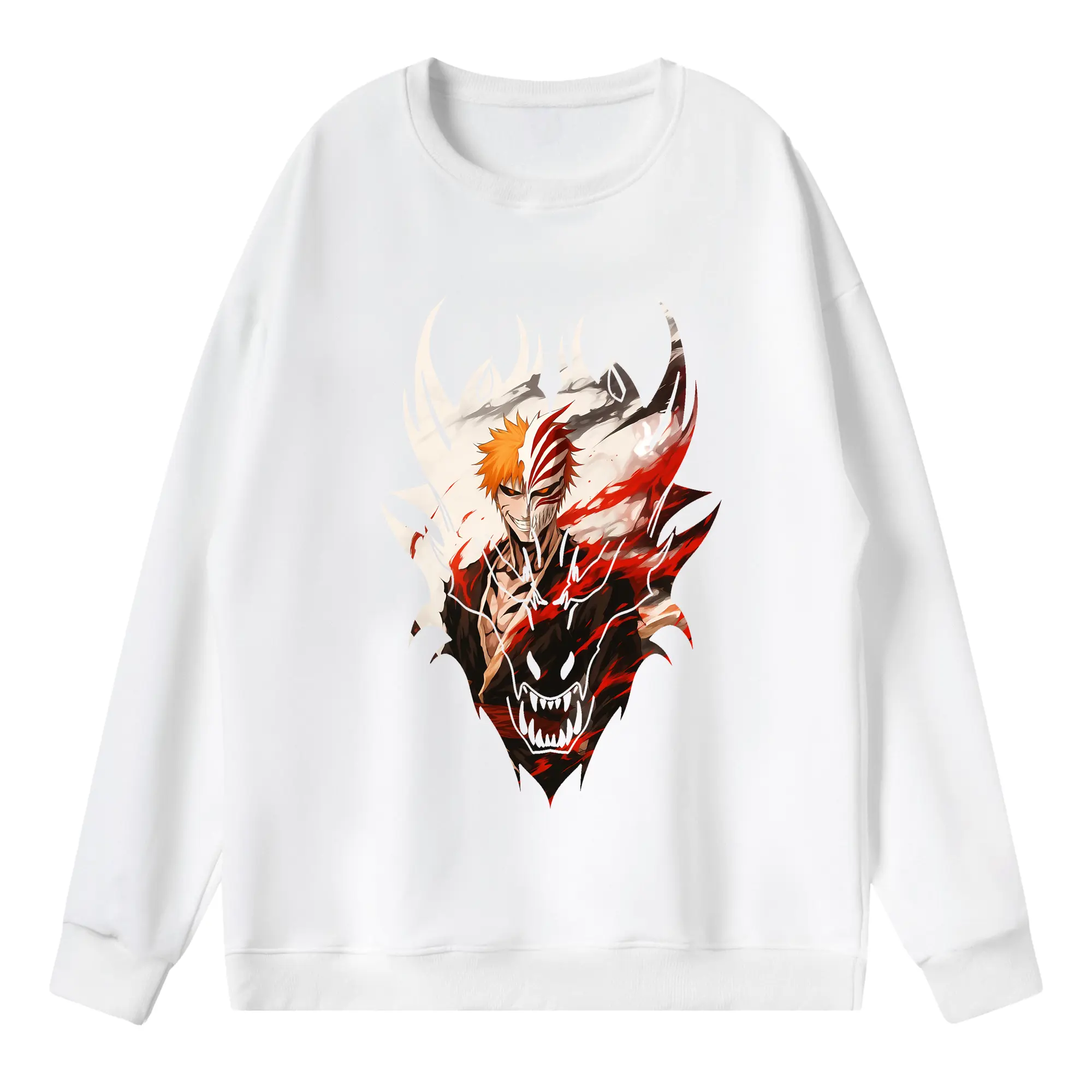 ブリーチ グッズ 黒崎 一護 - 薄手 クルーネック スウェット 裏毛260g · ポリエステル 春秋向け カジュアル 男女兼用 · トレーナー デイリー スポーツ 散歩に最適