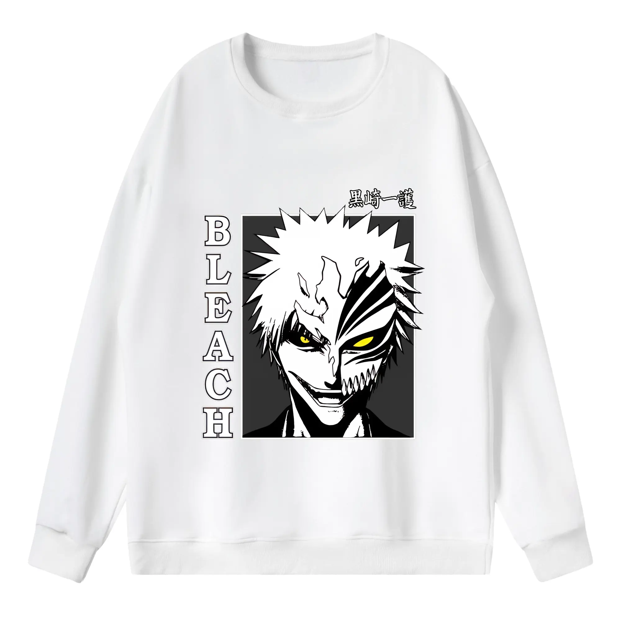 ブリーチ グッズ 黒崎 一護 - 薄手 クルーネック スウェット 裏毛260g · ポリエステル 春秋向け カジュアル 男女兼用 · トレーナー デイリー スポーツ 散歩に最適