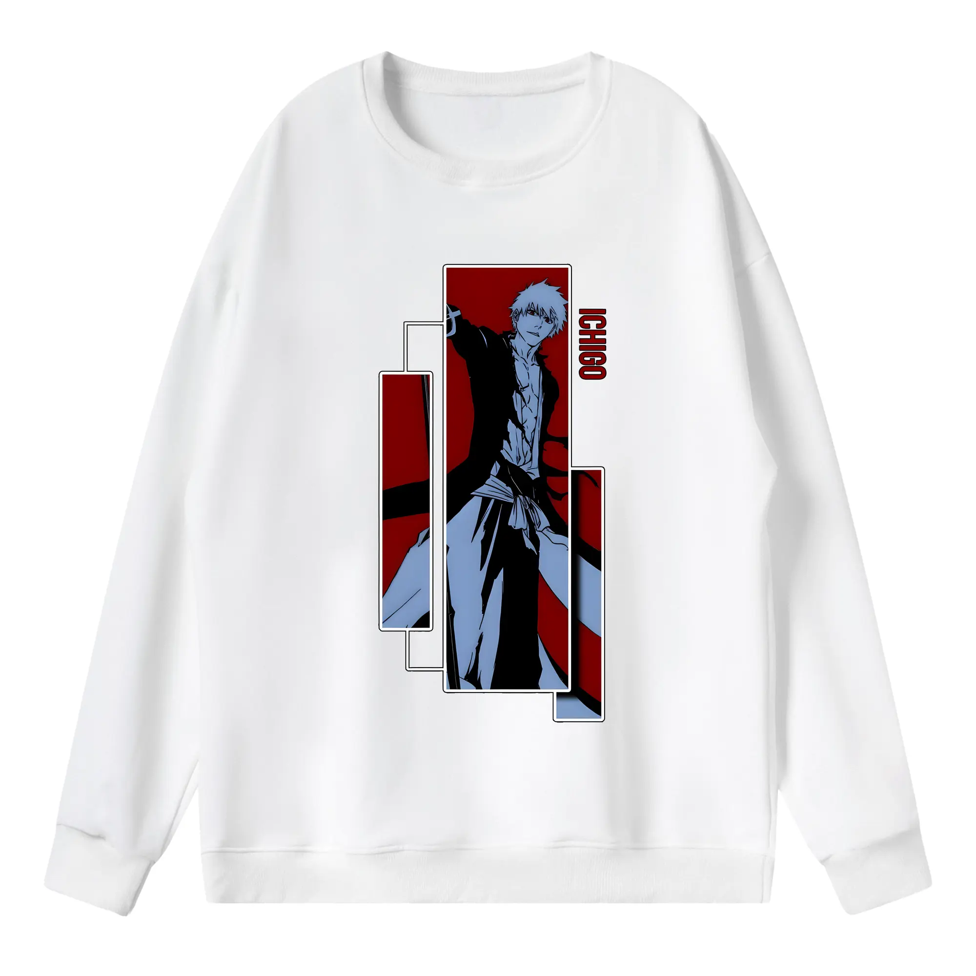 ブリーチ グッズ 黒崎 一護 - 薄手 クルーネック スウェット 裏毛260g · ポリエステル 春秋向け カジュアル 男女兼用 · トレーナー デイリー スポーツ 散歩に最適