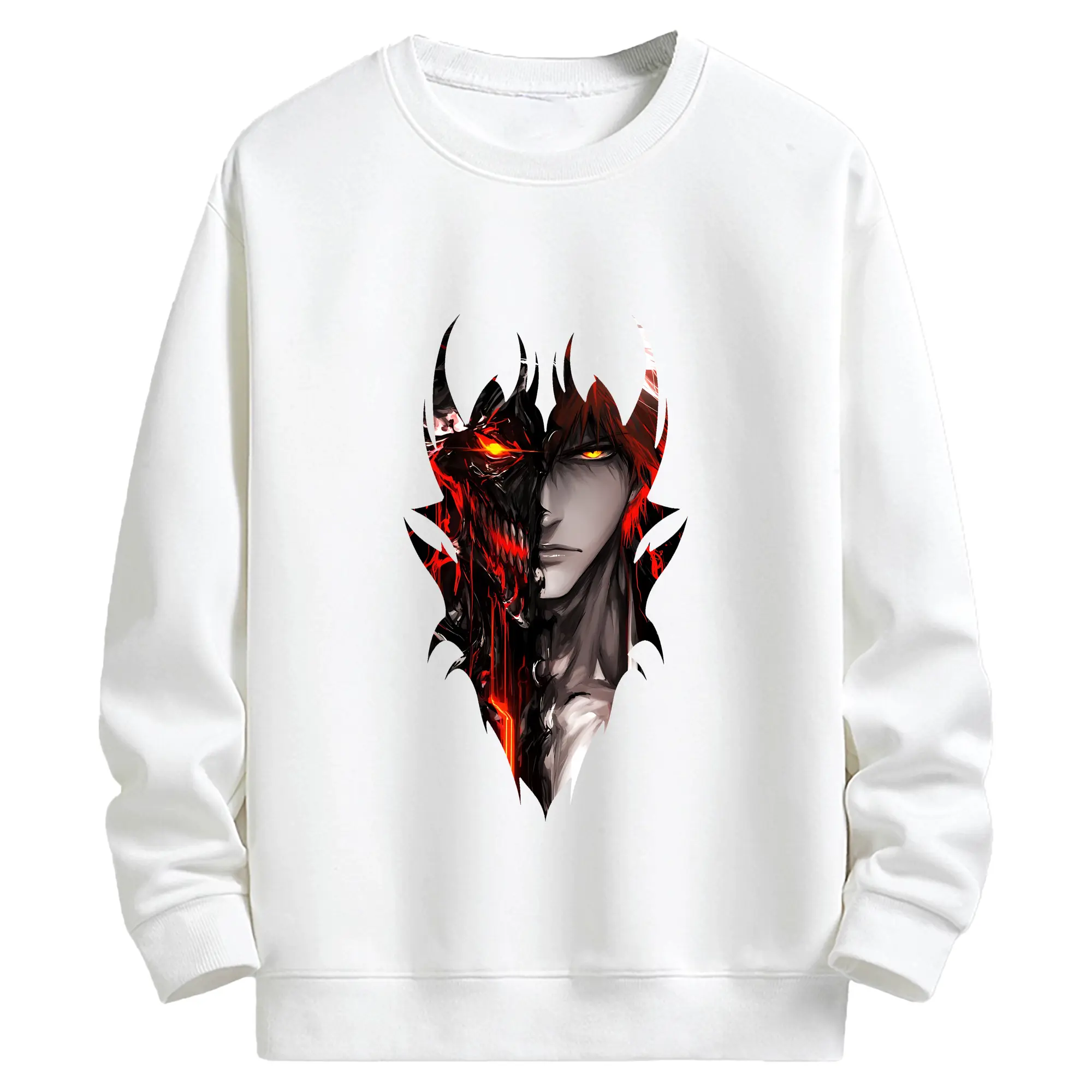 ブリーチ グッズ 黒崎 一護 - キッズ クルーネックスウェットシャツ ・ フロントプリント ・ 綿80％ ポリエステル20％ ・ 快適 通学 スポーツ 日常使い お散歩用