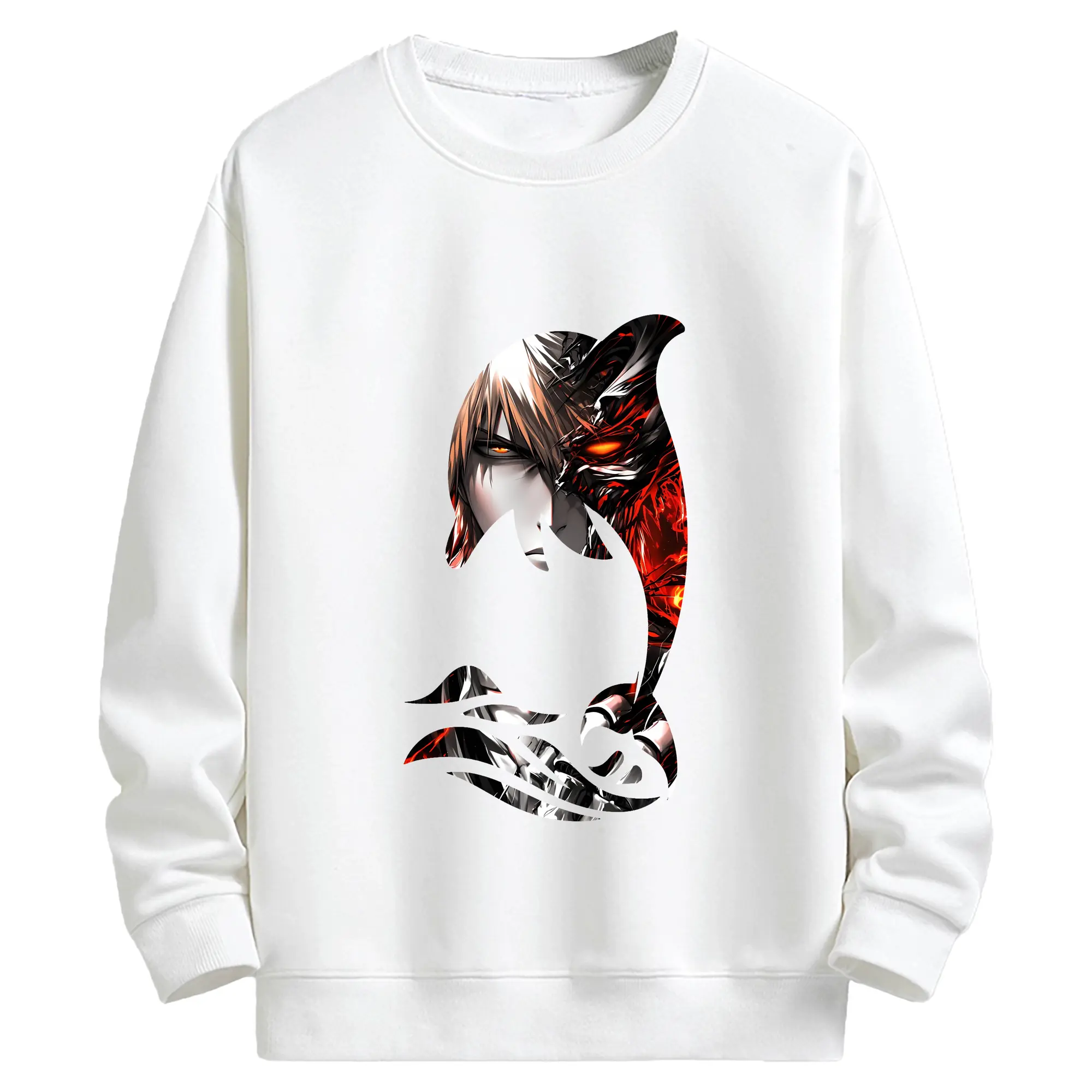 ブリーチ グッズ 黒崎 一護 - キッズ クルーネックスウェットシャツ ・ フロントプリント ・ 綿80％ ポリエステル20％ ・ 快適 通学 スポーツ 日常使い お散歩用