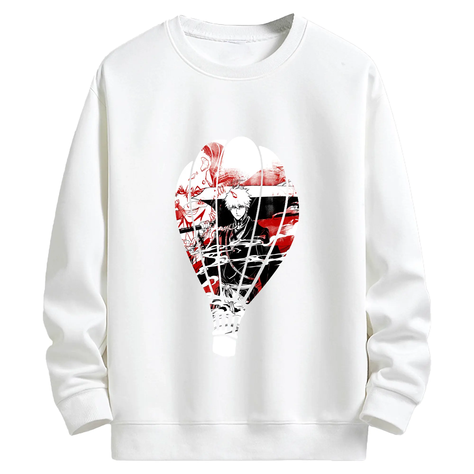 ブリーチ グッズ 黒崎 一護 - キッズ クルーネックスウェットシャツ ・ フロントプリント ・ 綿80％ ポリエステル20％ ・ 快適 通学 スポーツ 日常使い お散歩用