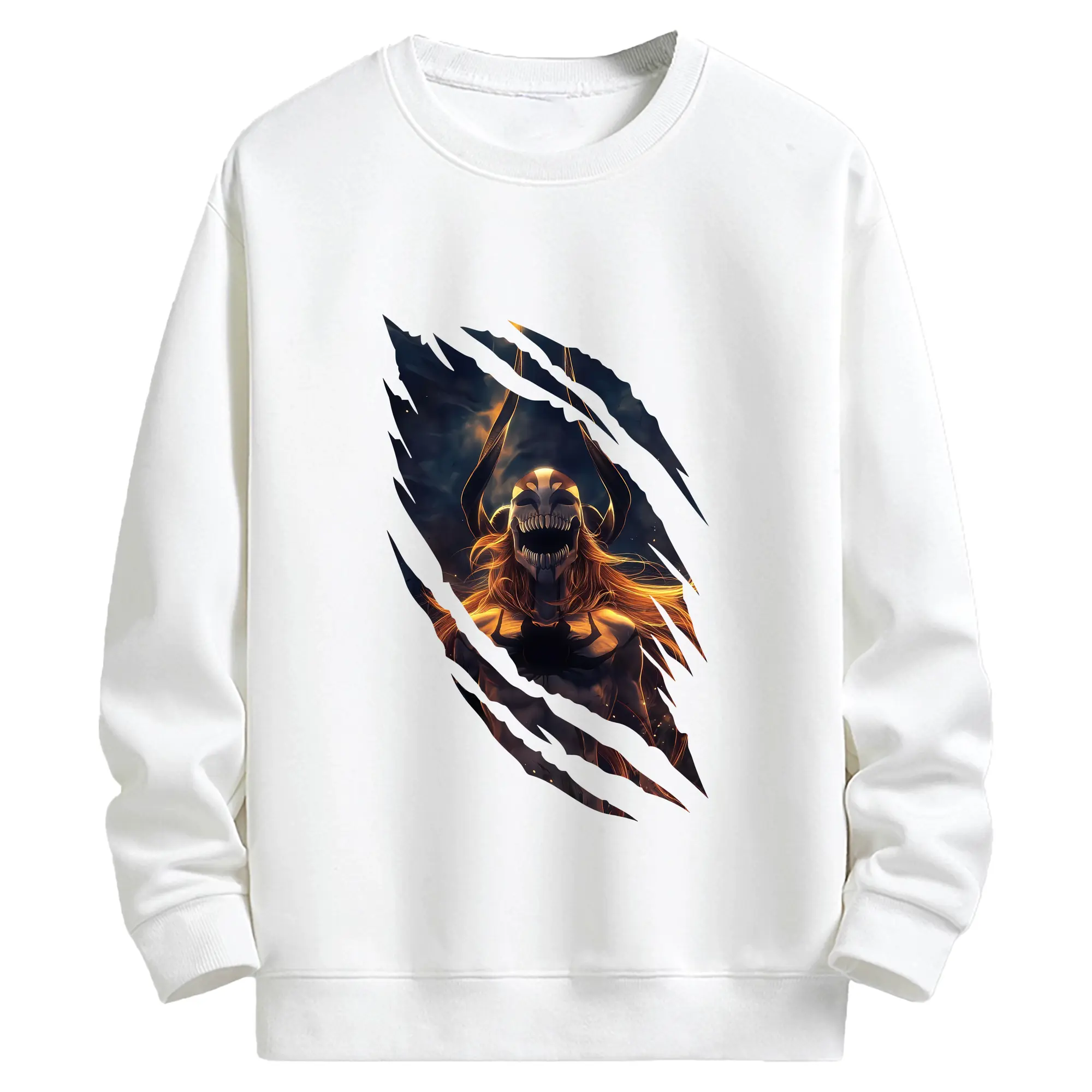 ブリーチ グッズ 黒崎 一護 - キッズ クルーネックスウェットシャツ ・ フロントプリント ・ 綿80％ ポリエステル20％ ・ 快適 通学 スポーツ 日常使い お散歩用