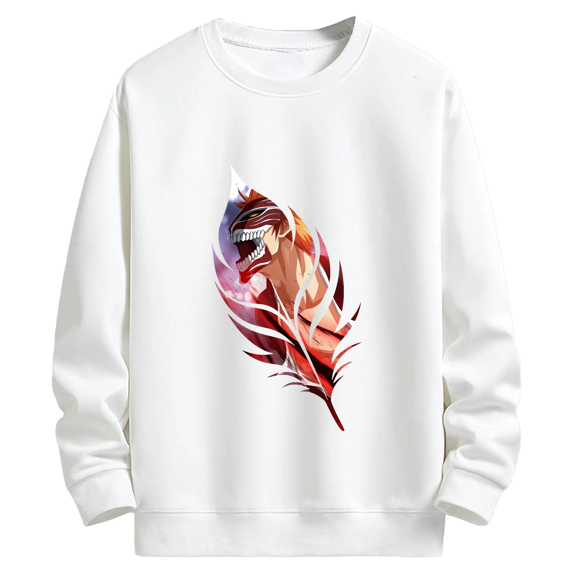 ブリーチ グッズ 黒崎 一護 - キッズ クルーネックスウェットシャツ ・ フロントプリント ・ 綿80％ ポリエステル20％ ・ 快適 通学 スポーツ 日常使い お散歩用