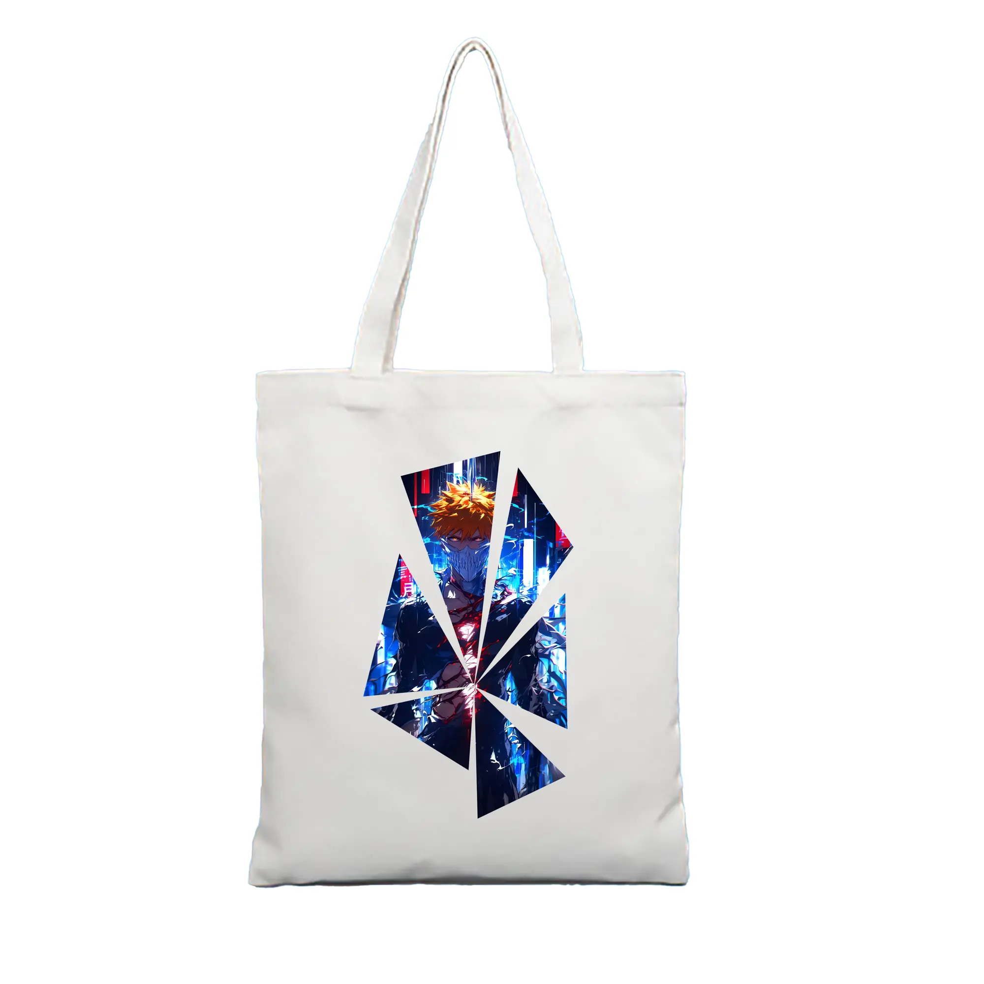 ブリーチ グッズ 黒崎 一護 - 縦型キャンバス手提げバッグ（トートバッグ） ・ キャンバス素材 ・ ショッピング用 ・ 軽量 丈夫 お手入れ簡単