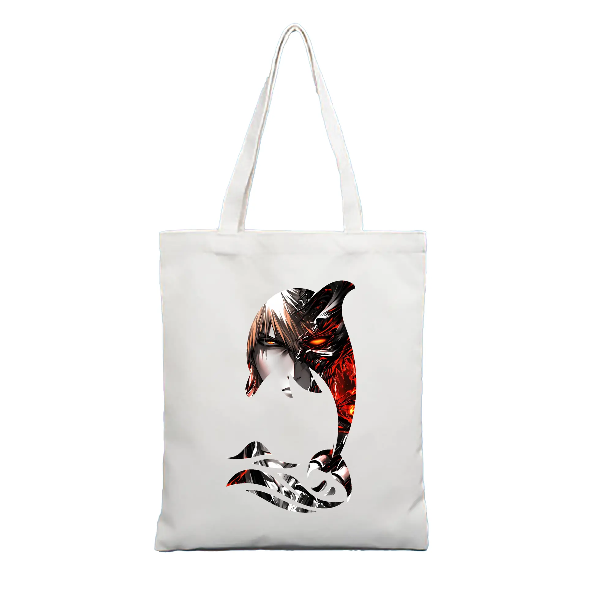 ブリーチ グッズ 黒崎 一護 - 縦型キャンバス手提げバッグ（トートバッグ） ・ キャンバス素材 ・ ショッピング用 ・ 軽量 丈夫 お手入れ簡単