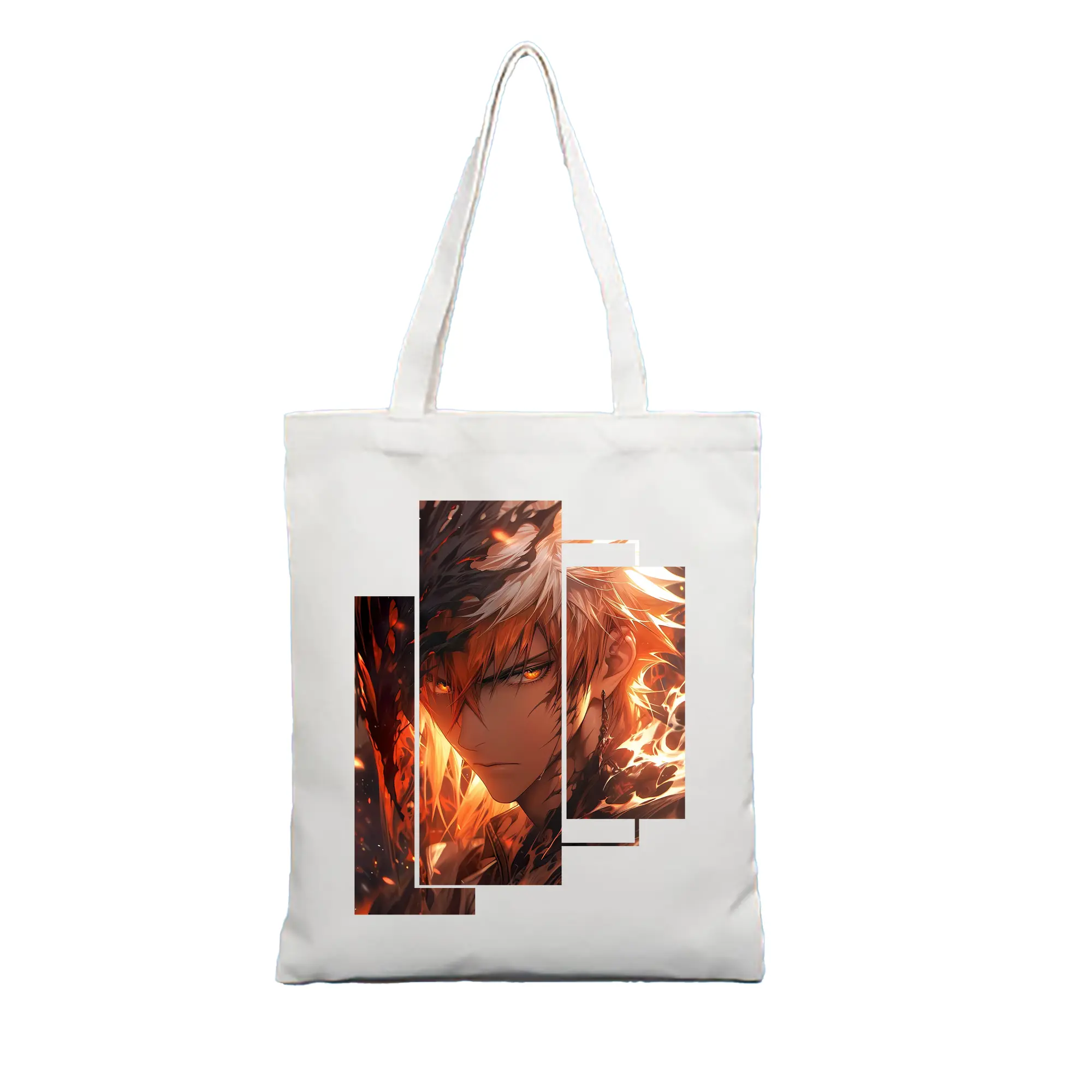ブリーチ グッズ 黒崎 一護 - 縦型キャンバス手提げバッグ（トートバッグ） ・ キャンバス素材 ・ ショッピング用 ・ 軽量 丈夫 お手入れ簡単