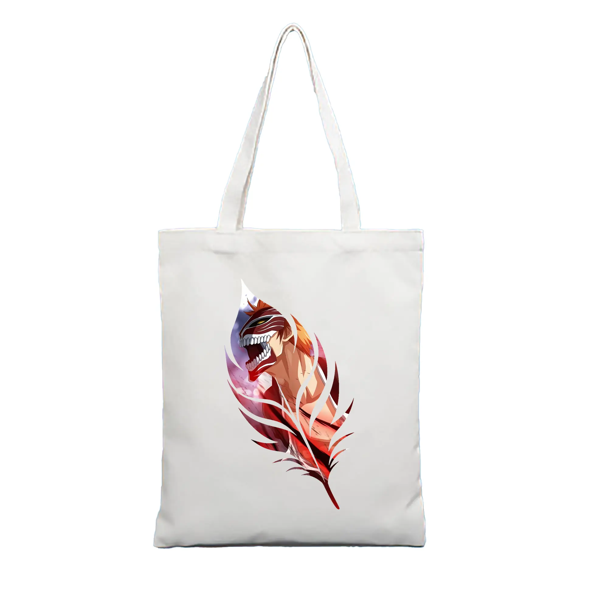 ブリーチ グッズ 黒崎 一護 - 縦型キャンバス手提げバッグ（トートバッグ） ・ キャンバス素材 ・ ショッピング用 ・ 軽量 丈夫 お手入れ簡単