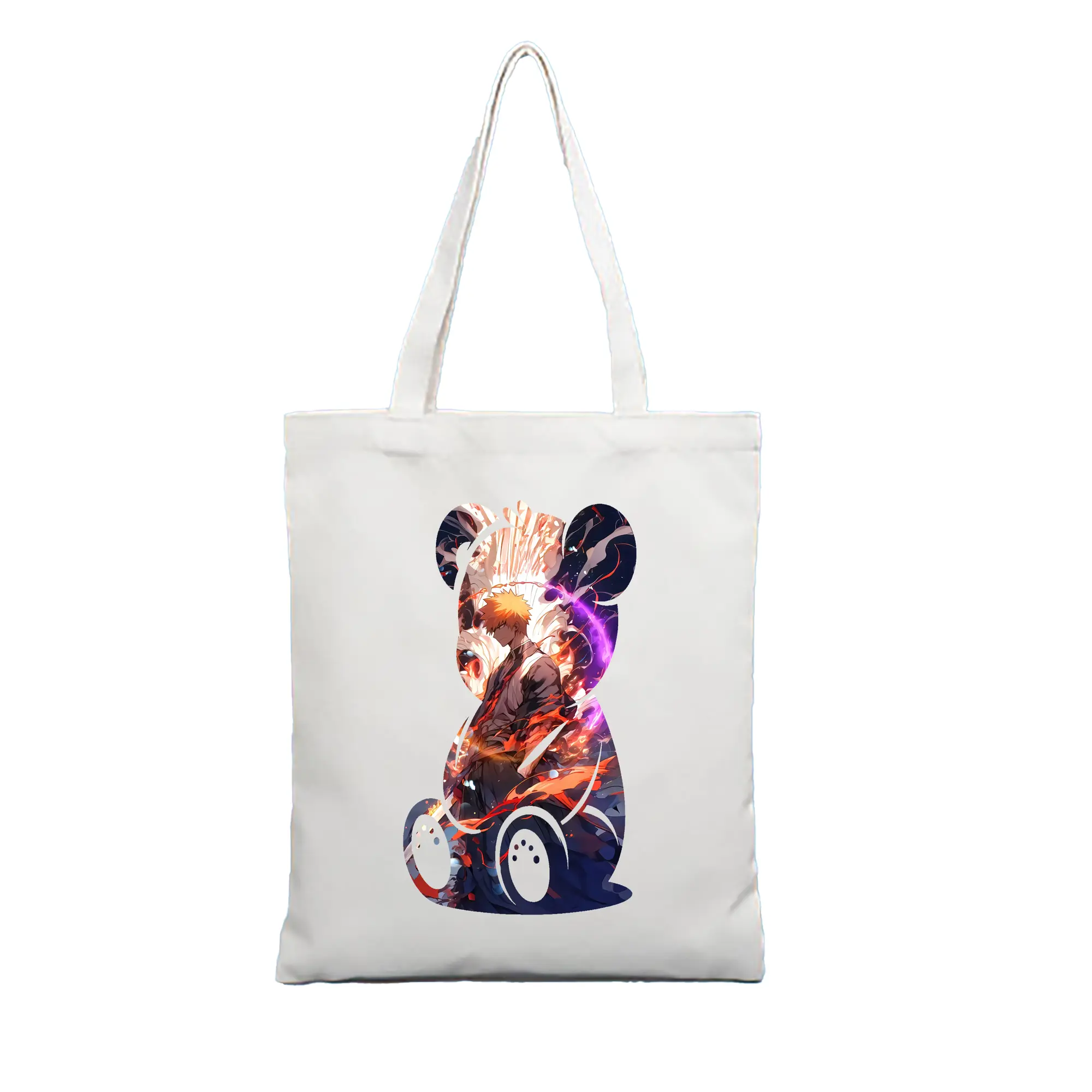 ブリーチ グッズ 黒崎 一護 - 縦型キャンバス手提げバッグ（トートバッグ） ・ キャンバス素材 ・ ショッピング用 ・ 軽量 丈夫 お手入れ簡単