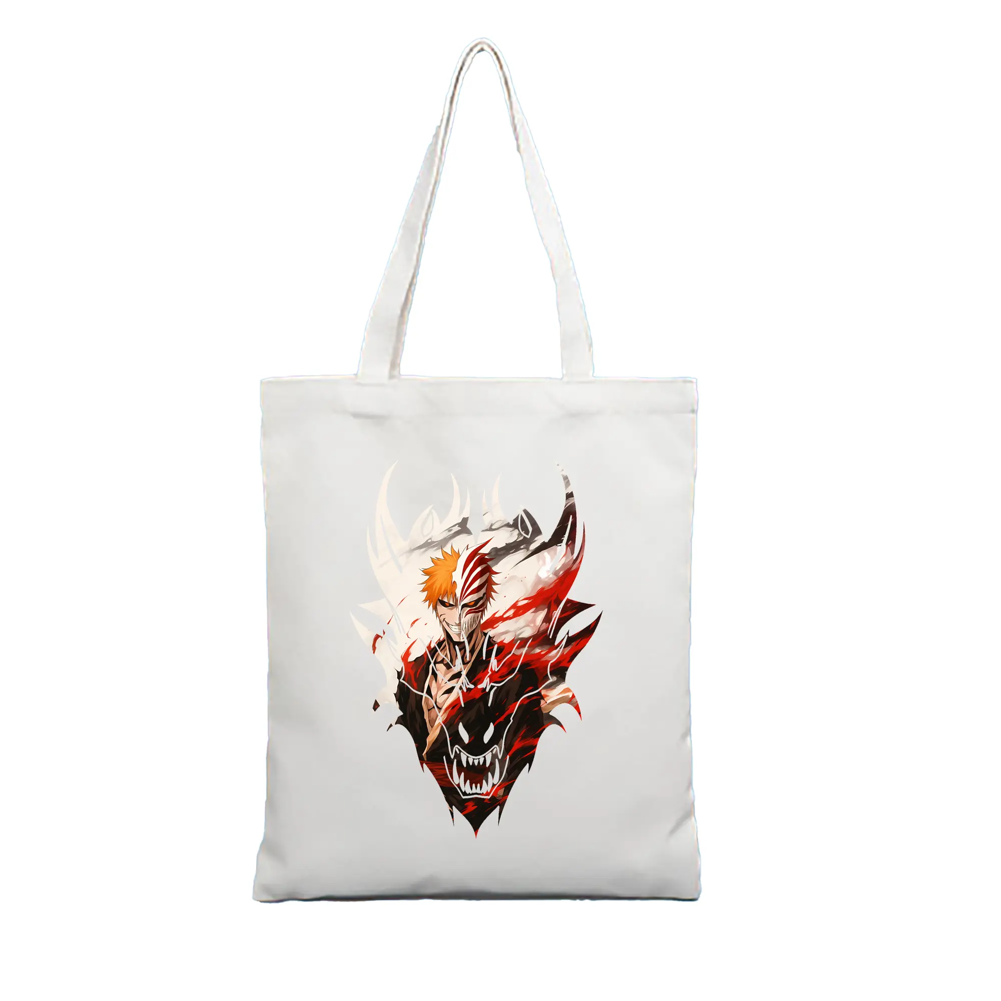 ブリーチ グッズ 黒崎 一護 - 縦型キャンバス手提げバッグ（トートバッグ） ・ キャンバス素材 ・ ショッピング用 ・ 軽量 丈夫 お手入れ簡単
