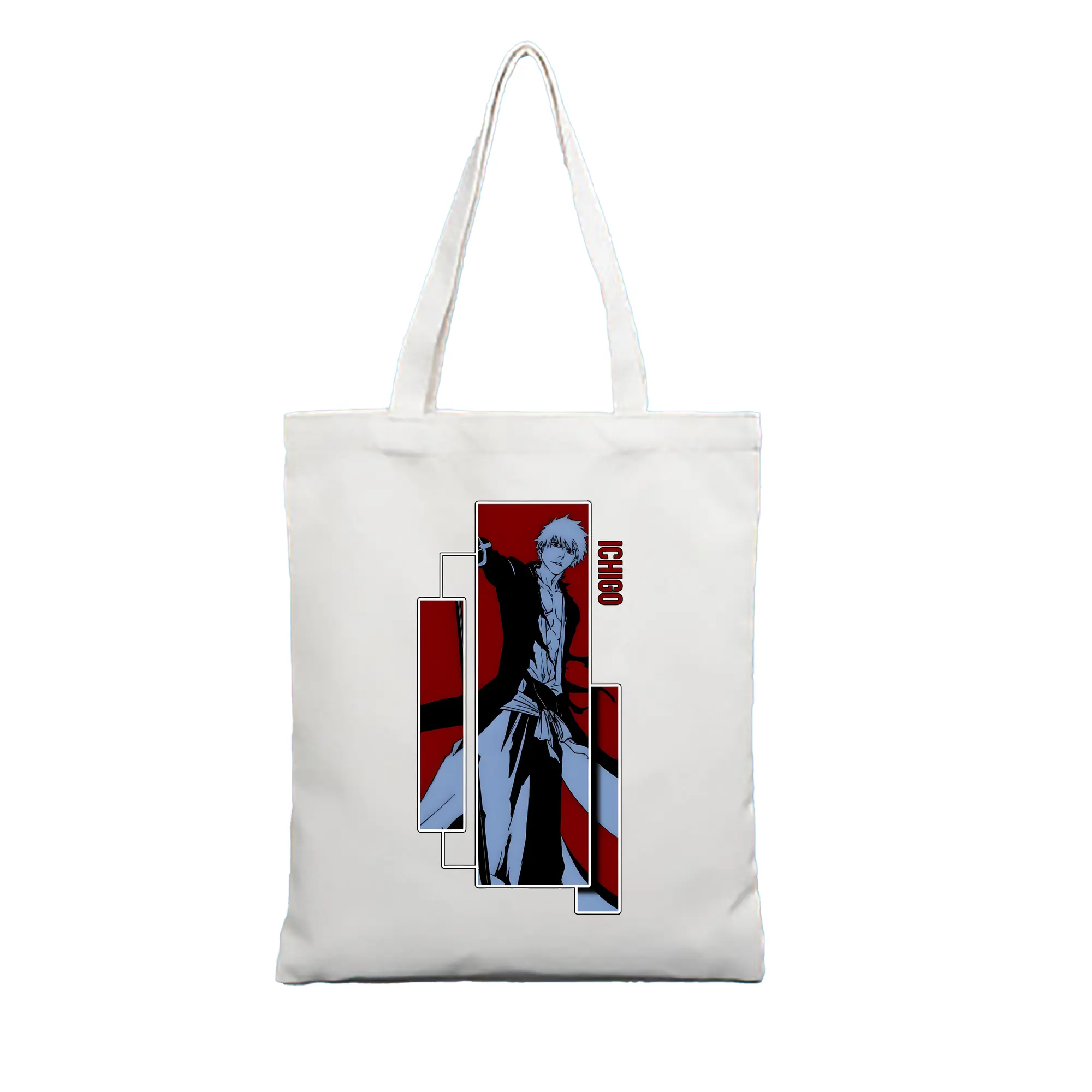 ブリーチ グッズ 黒崎 一護 - 縦型キャンバス手提げバッグ（トートバッグ） ・ キャンバス素材 ・ ショッピング用 ・ 軽量 丈夫 お手入れ簡単