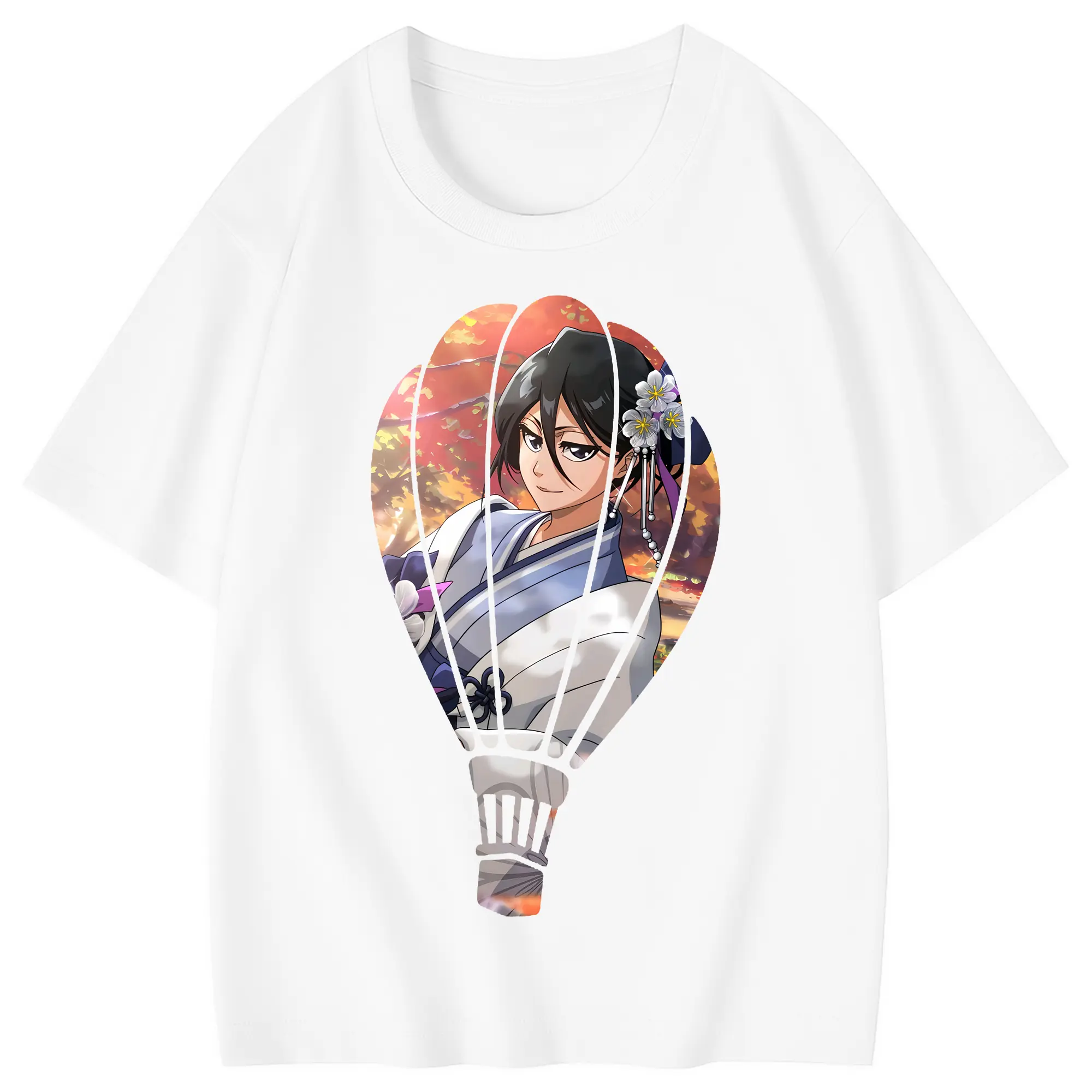 ブリーチ グッズ 朽木 ルキア - 綿100％ キッズTシャツ ・ フロントプリント ・ 快適 通気性 ・ スポーツ カジュアル 散歩用