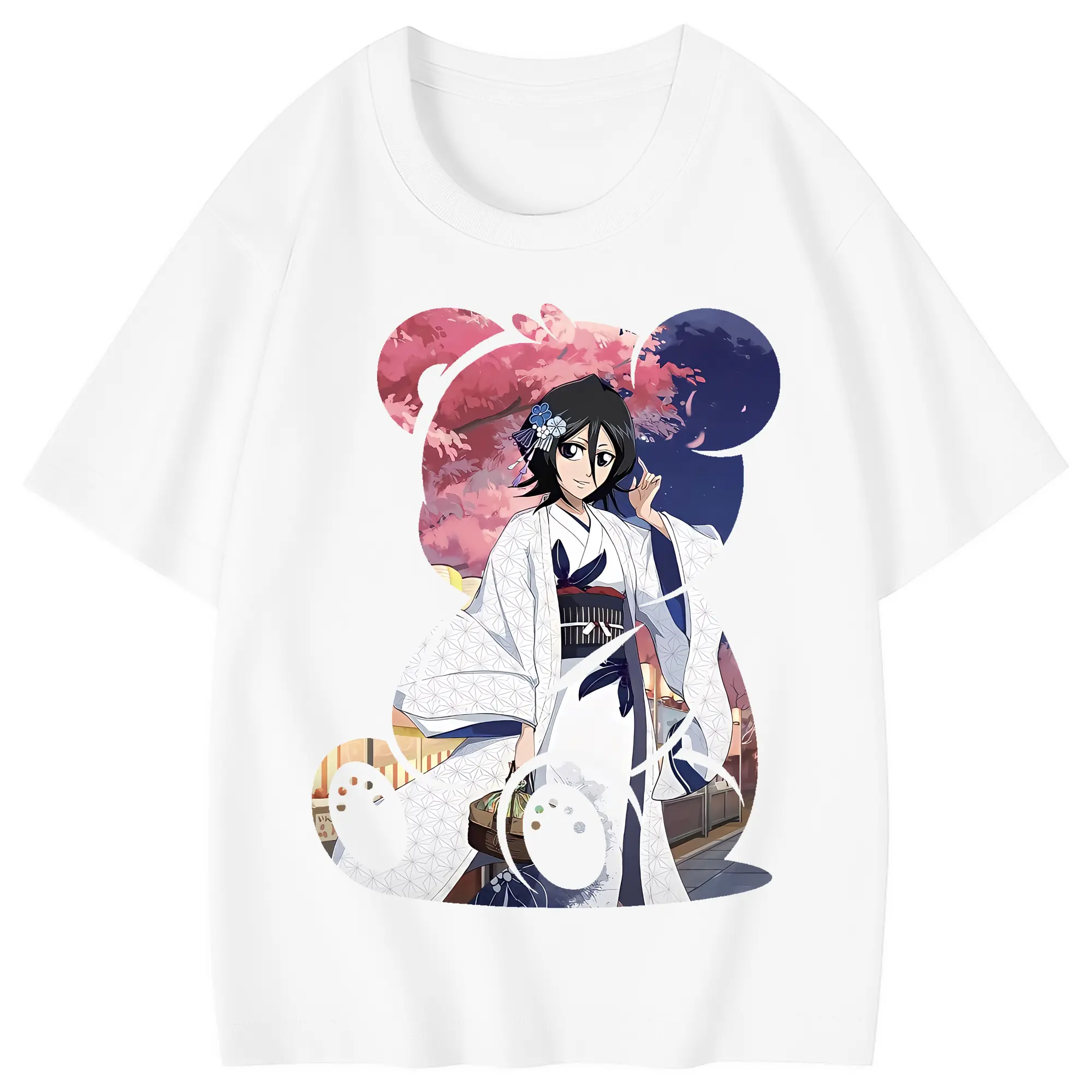 ブリーチ グッズ 朽木 ルキア - 綿100％ キッズTシャツ ・ フロントプリント ・ 快適 通気性 ・ スポーツ カジュアル 散歩用