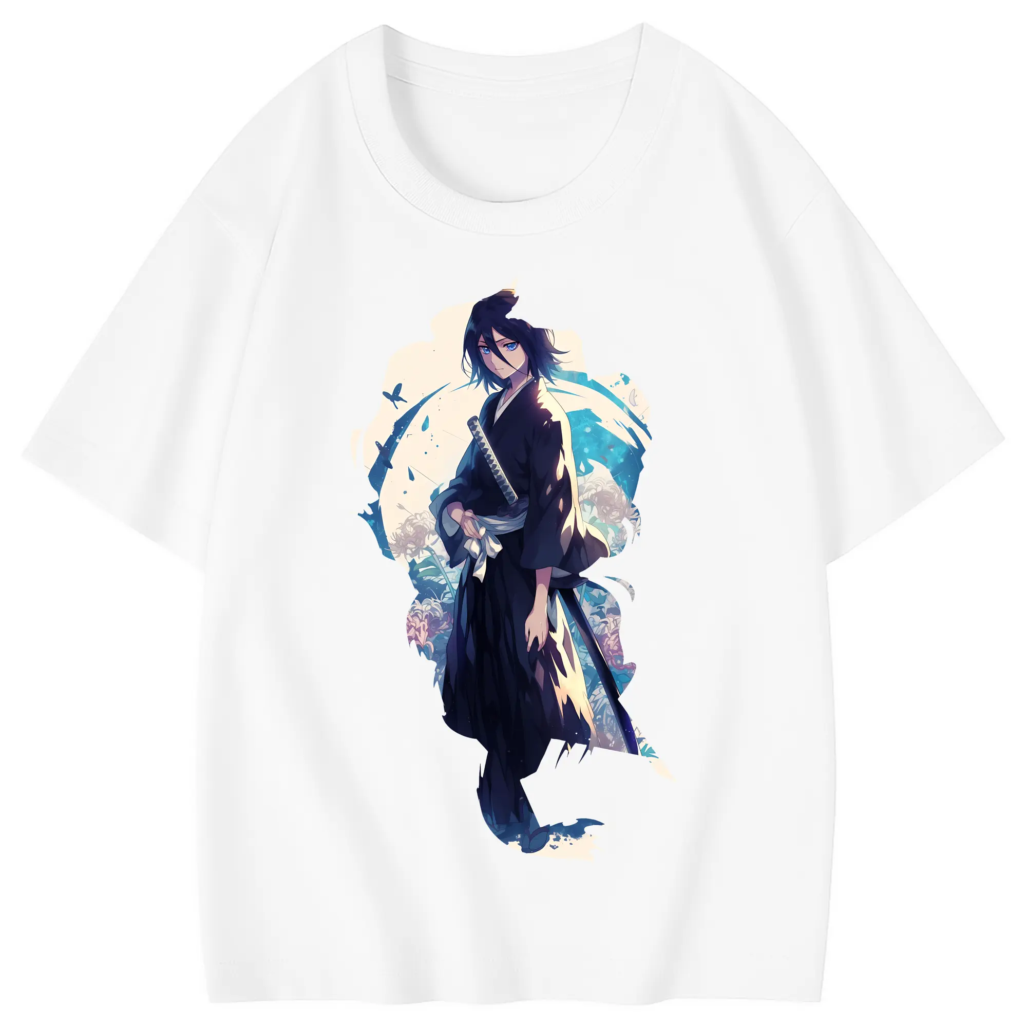 ブリーチ グッズ 朽木 ルキア - 綿100％ キッズTシャツ ・ フロントプリント ・ 快適 通気性 ・ スポーツ カジュアル 散歩用