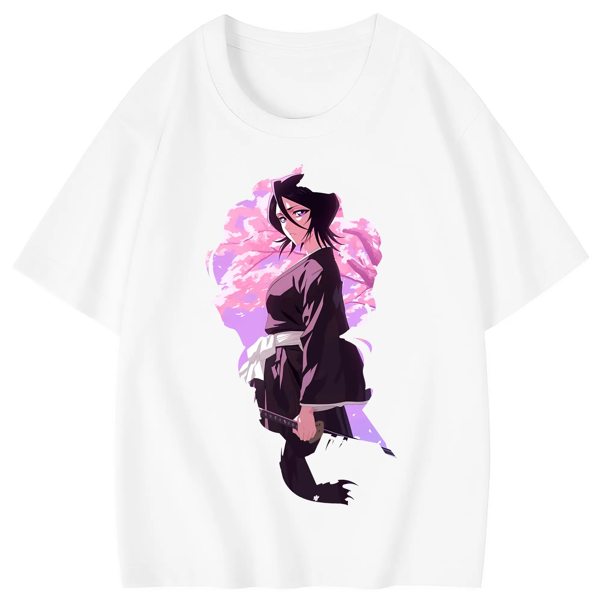 ブリーチ グッズ 朽木 ルキア - 綿100％ キッズTシャツ ・ フロントプリント ・ 快適 通気性 ・ スポーツ カジュアル 散歩用