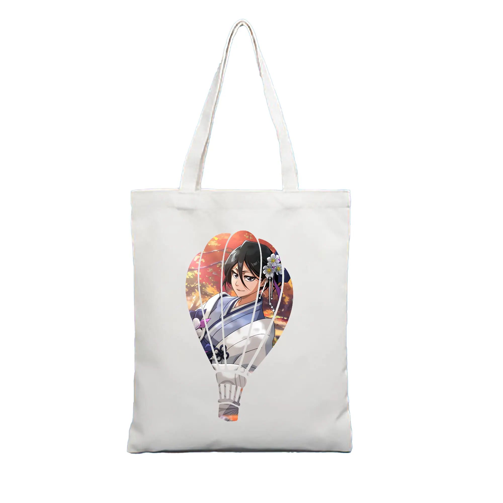 ブリーチ グッズ 朽木 ルキア - 縦型キャンバス手提げバッグ（トートバッグ） ・ キャンバス素材 ・ ショッピング用 ・ 軽量 丈夫 お手入れ簡単