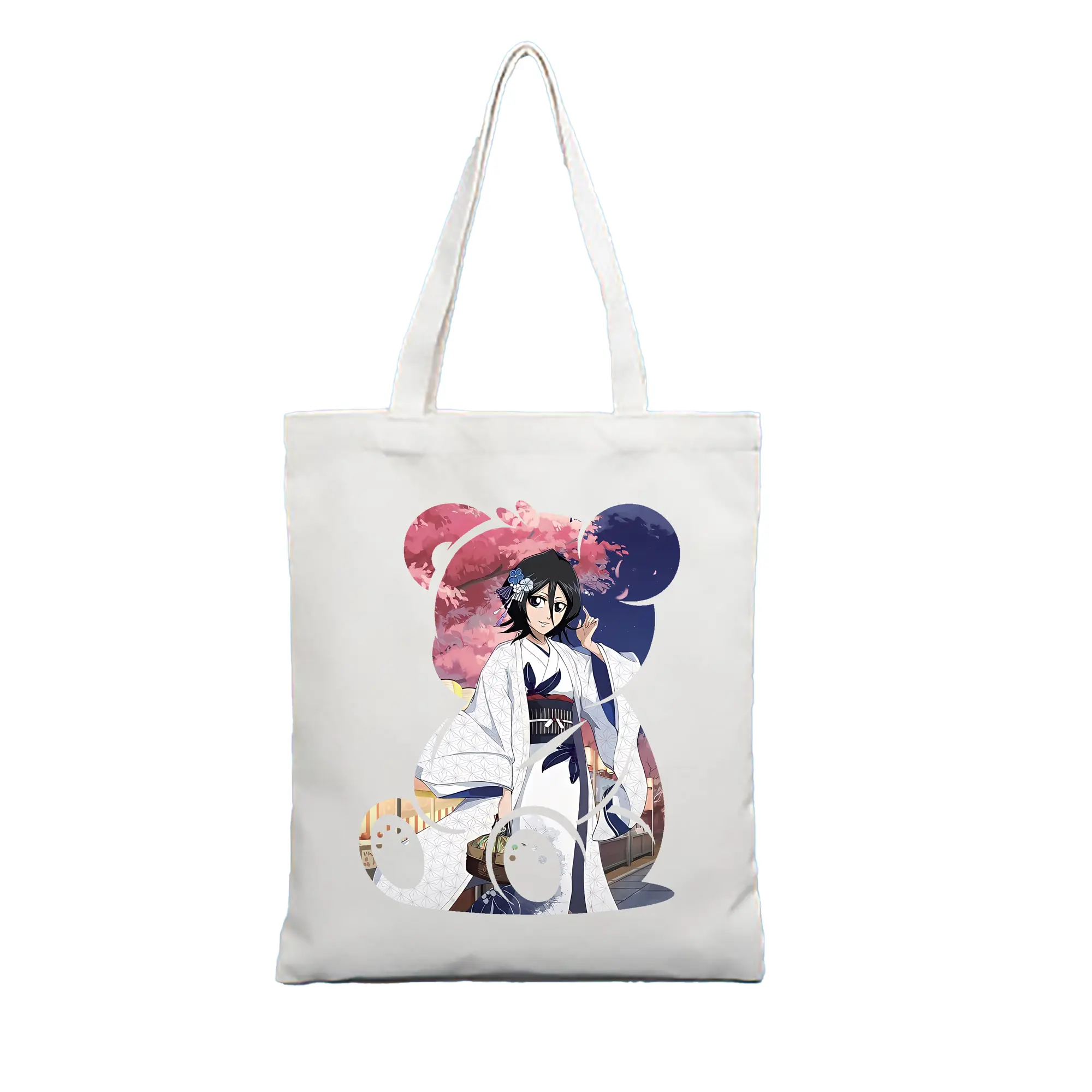 ブリーチ グッズ 朽木 ルキア - 縦型キャンバス手提げバッグ（トートバッグ） ・ キャンバス素材 ・ ショッピング用 ・ 軽量 丈夫 お手入れ簡単
