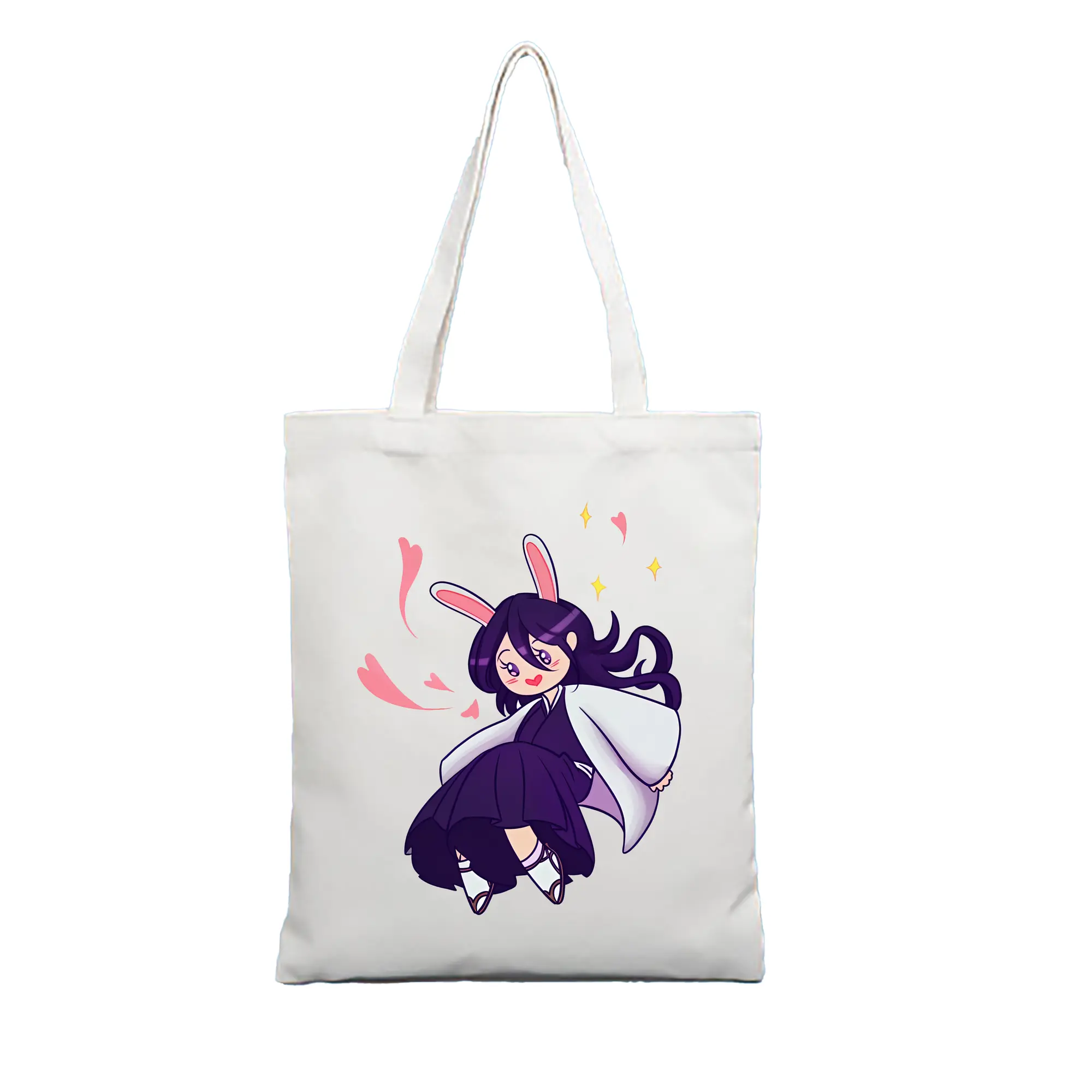 ブリーチ グッズ 朽木 ルキア - 縦型キャンバス手提げバッグ（トートバッグ） ・ キャンバス素材 ・ ショッピング用 ・ 軽量 丈夫 お手入れ簡単