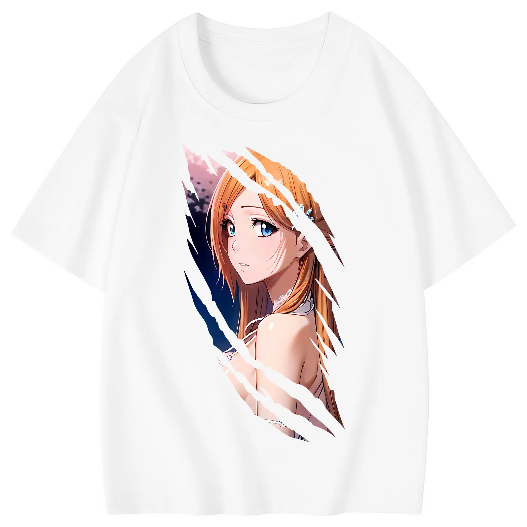 ブリーチ グッズ 井上 織姫 - 綿100％ キッズTシャツ ・ フロントプリント ・ 快適 通気性 ・ スポーツ カジュアル 散歩用