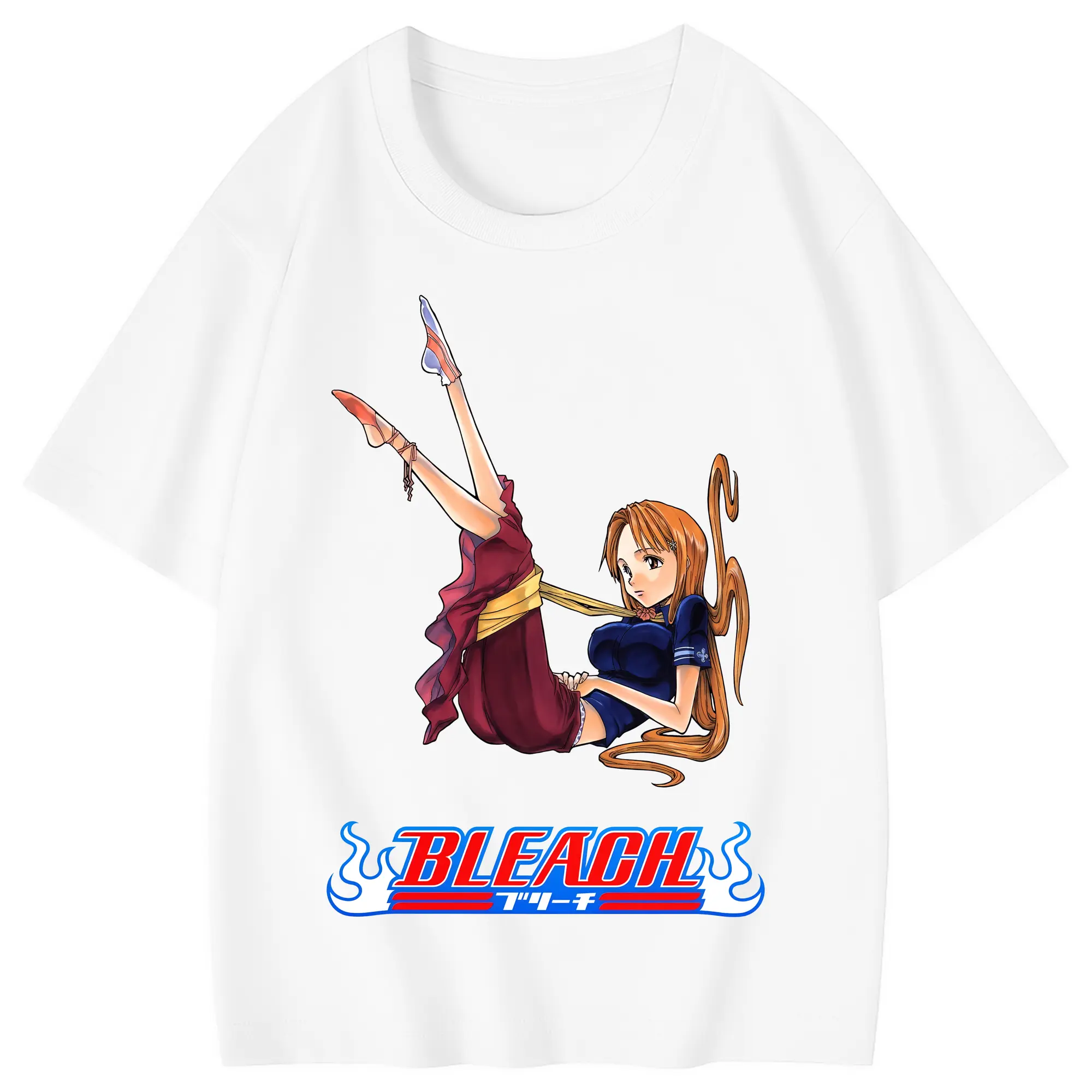 ブリーチ グッズ 井上 織姫 - 綿100％ キッズTシャツ ・ フロントプリント ・ 快適 通気性 ・ スポーツ カジュアル 散歩用