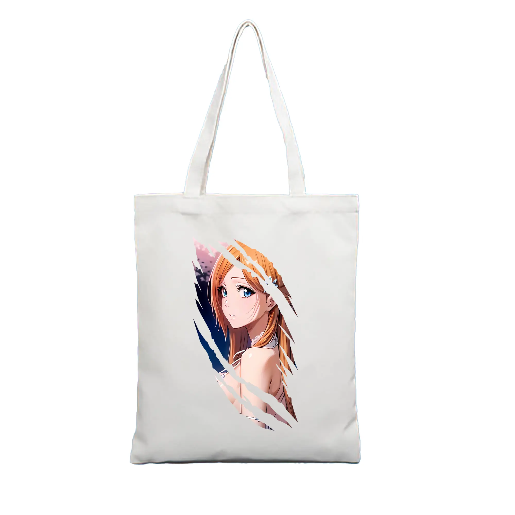 ブリーチ グッズ 井上 織姫 - 縦型キャンバス手提げバッグ（トートバッグ） ・ キャンバス素材 ・ ショッピング用 ・ 軽量 丈夫 お手入れ簡単