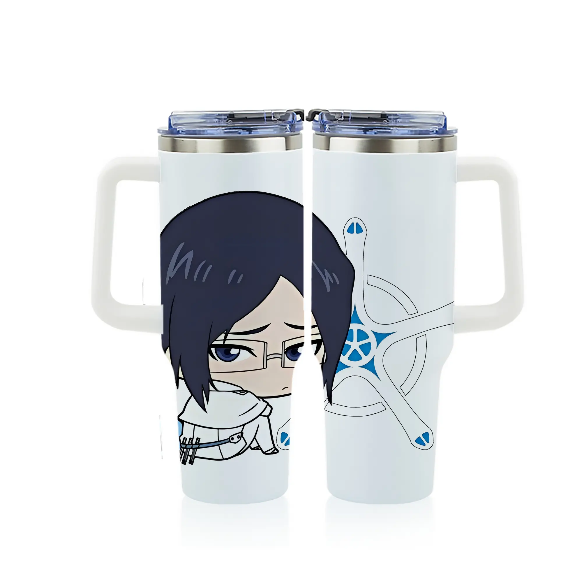 ブリーチ グッズ 石田 雨竜 - 1200mL フルプリント車用タンブラー ・ 304ステンレス 内側 ・ 201ステンレス 外側 ・ 保温 保冷 ・ 通勤 ドライブ アウトドア用