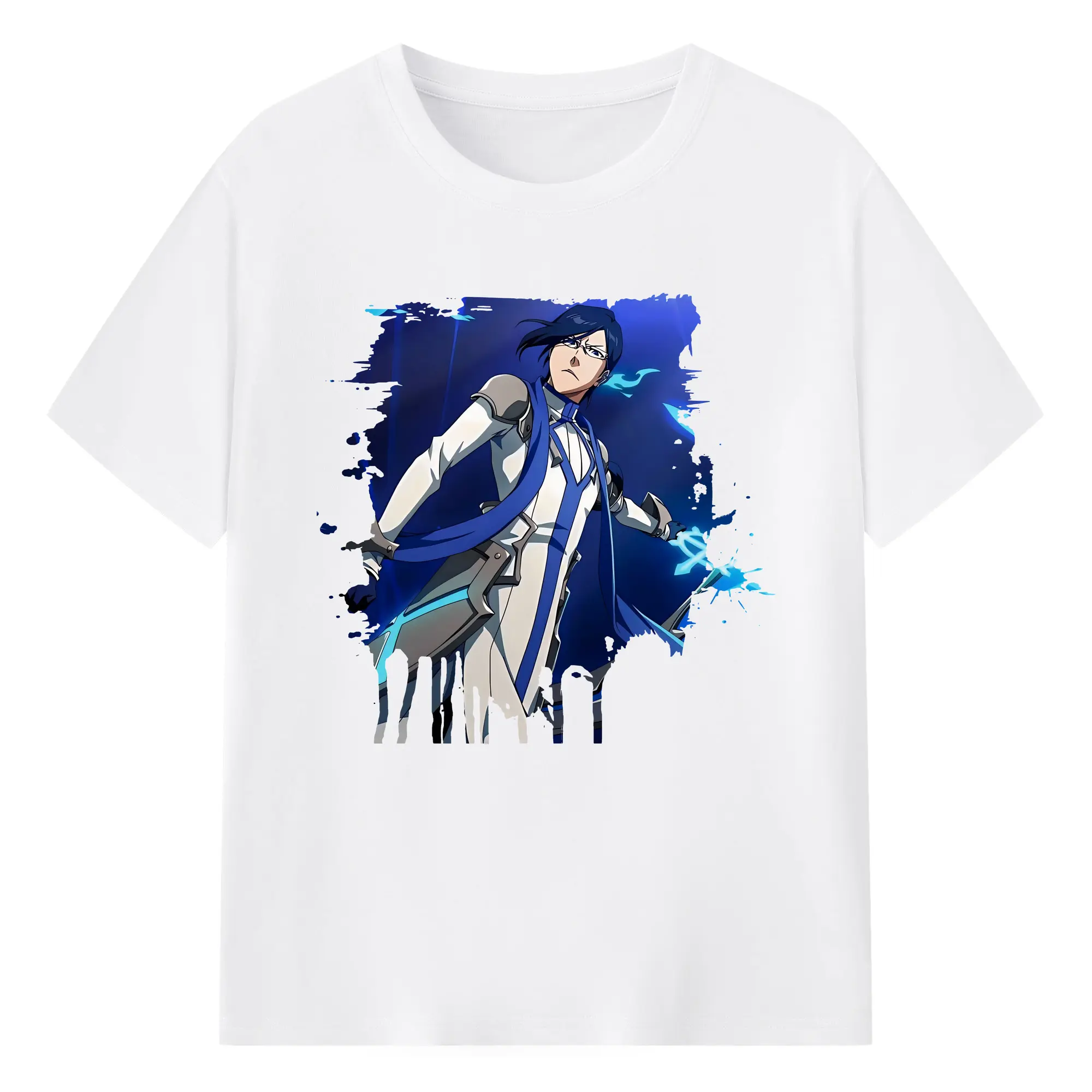 ブリーチ グッズ 石田 雨竜 - 綿100％ 半袖Tシャツ ・ フロントプリント ・ 快適 通気性 ・ 日常使い 散歩 スポーツ用