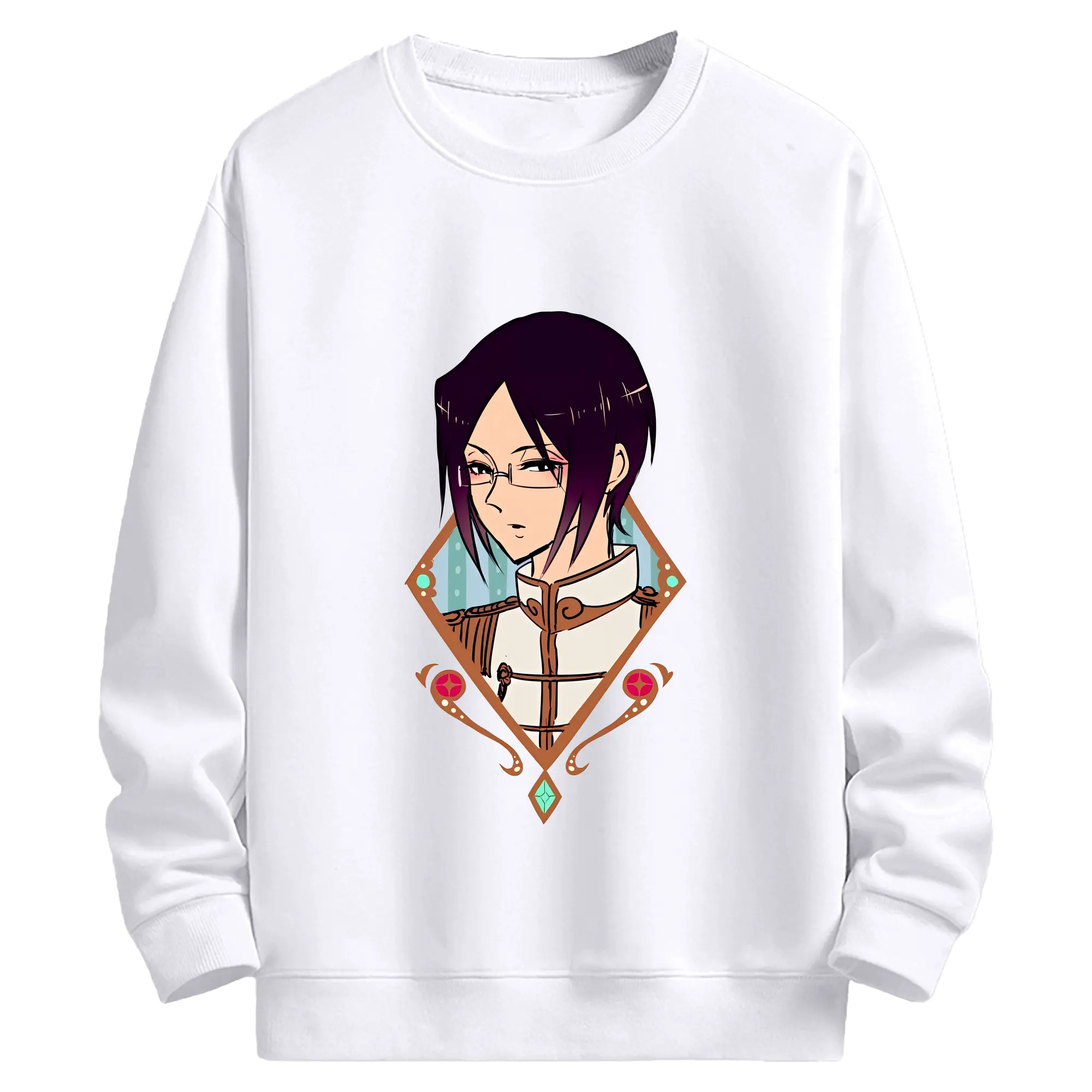 ブリーチ グッズ 石田 雨竜 - 高品質 クルーネック スウェット ・ コットン59％ ポリエステル41％ ・ ユニセックス 長袖 トレーナー ・ カジュアル デイリー スポーツ 散歩用