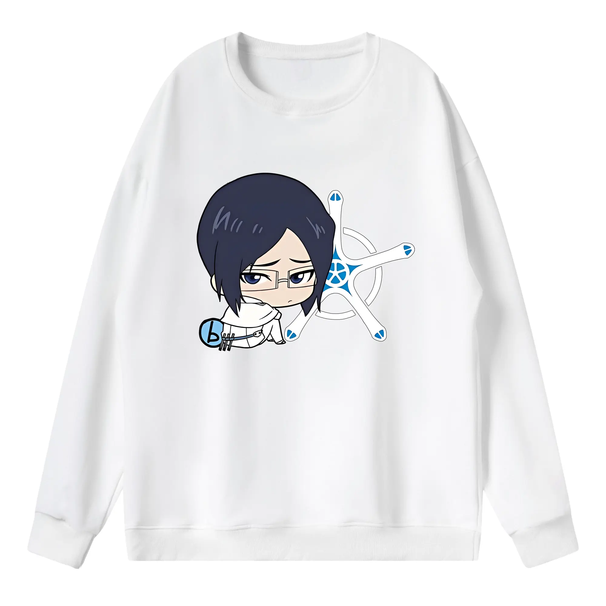 ブリーチ グッズ 石田 雨竜 - 薄手 クルーネック スウェット 裏毛260g · ポリエステル 春秋向け カジュアル 男女兼用 · トレーナー デイリー スポーツ 散歩に最適