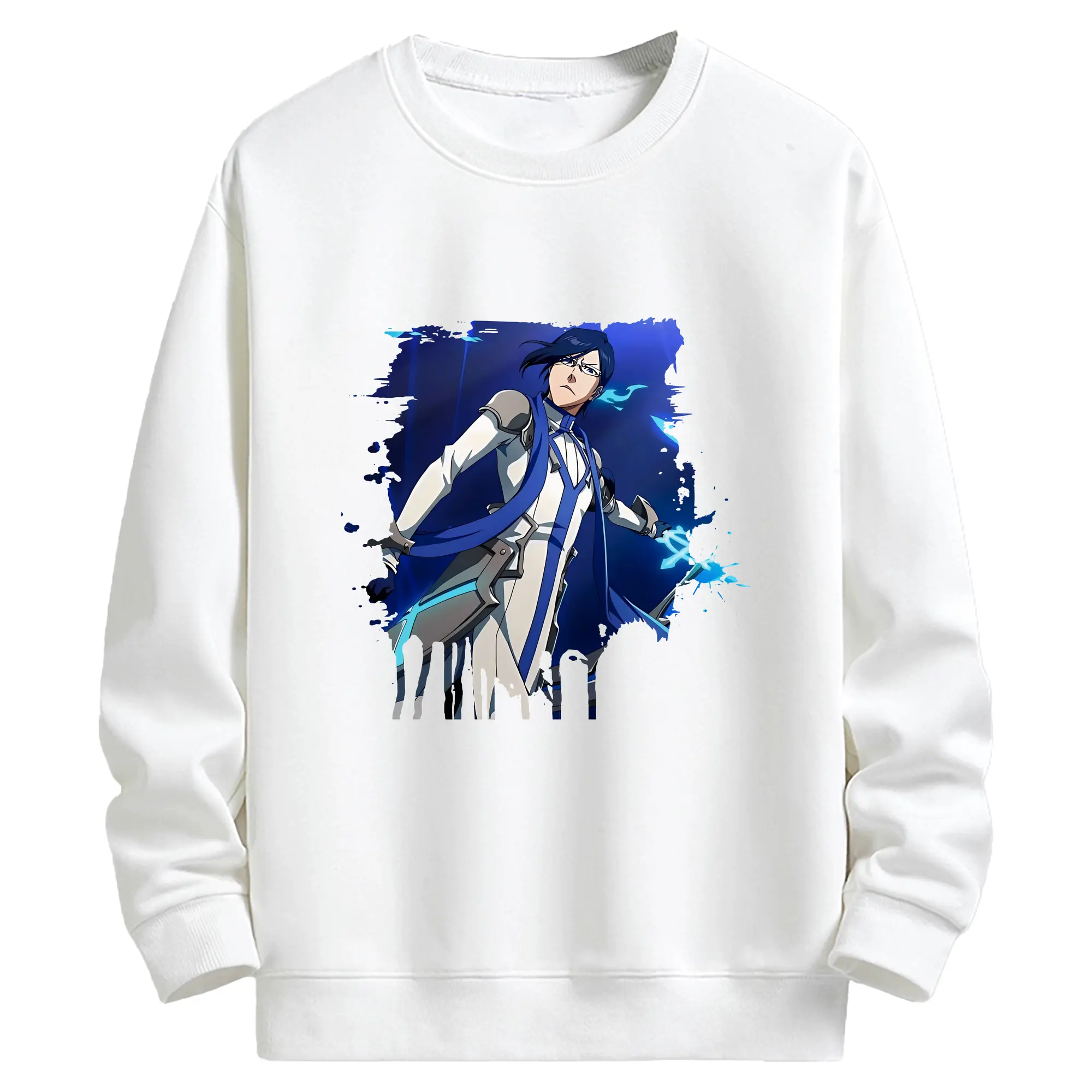 ブリーチ グッズ 石田 雨竜 - キッズ クルーネックスウェットシャツ ・ フロントプリント ・ 綿80％ ポリエステル20％ ・ 快適 通学 スポーツ 日常使い お散歩用