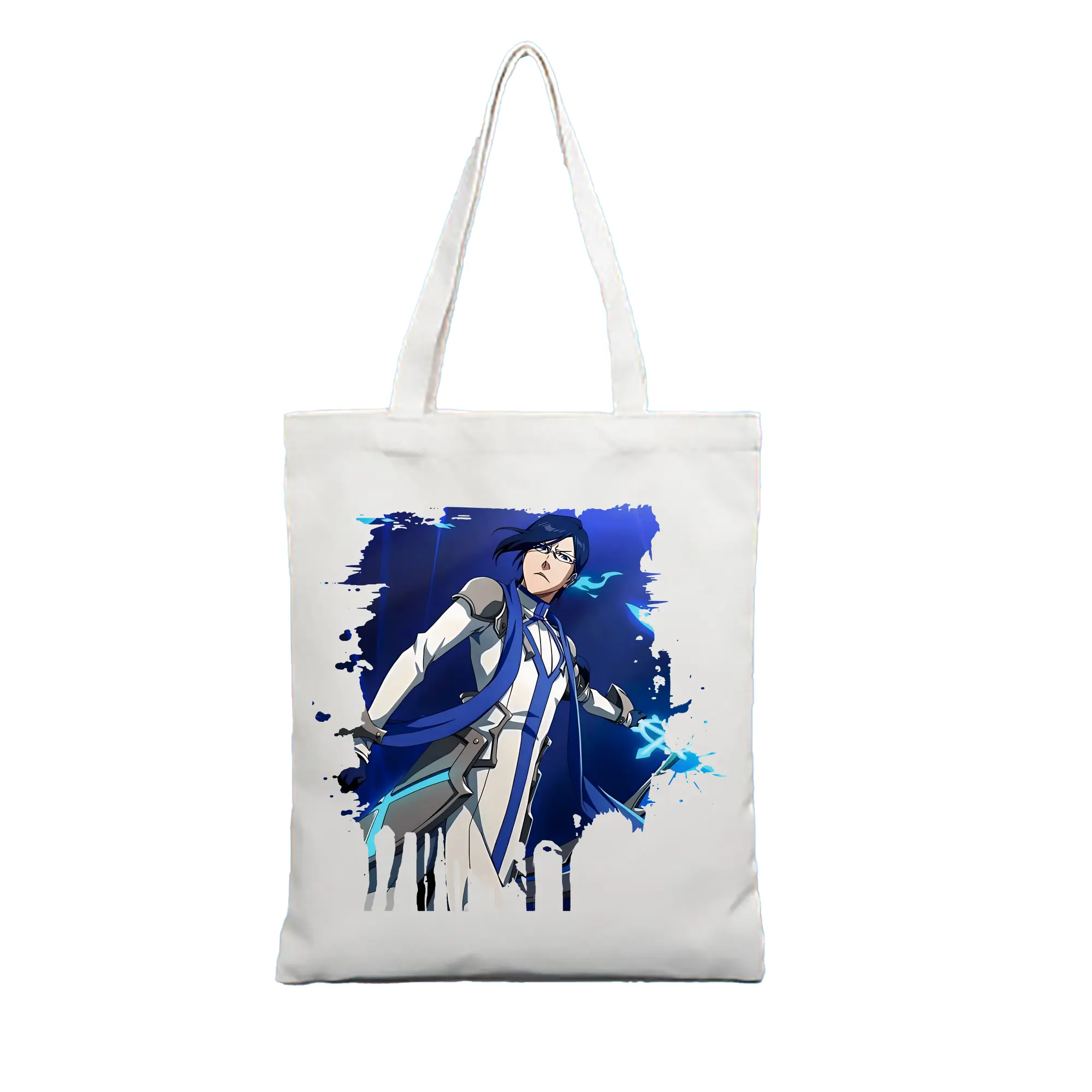 ブリーチ グッズ 石田 雨竜 - 縦型キャンバス手提げバッグ（トートバッグ） ・ キャンバス素材 ・ ショッピング用 ・ 軽量 丈夫 お手入れ簡単