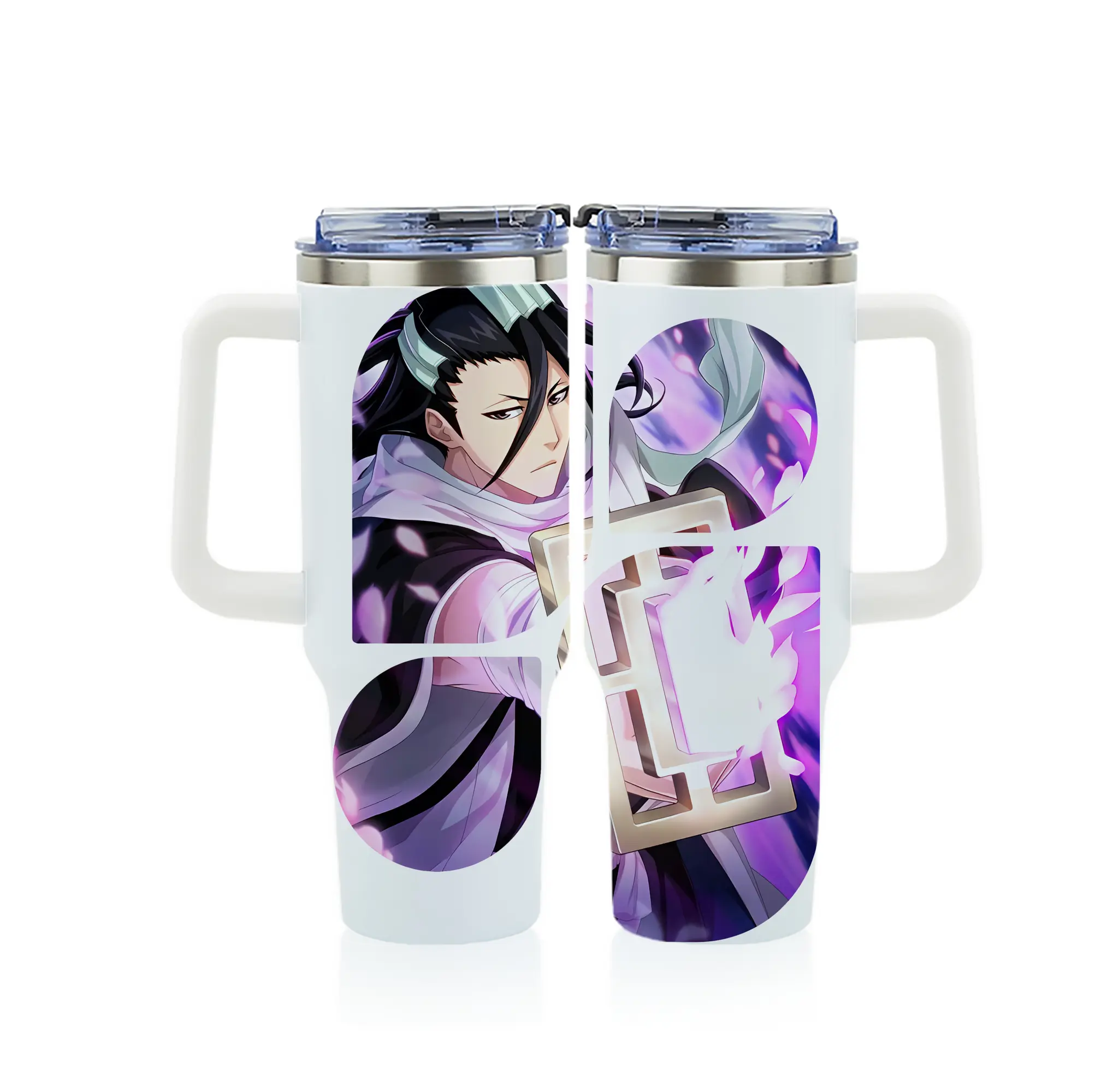 ブリーチ グッズ,朽木 白哉 - 1200mL フルプリント車用タンブラー ・ 304ステンレス 内側 ・ 201ステンレス 外側 ・ 保温 保冷 ・ 通勤 ドライブ アウトドア用